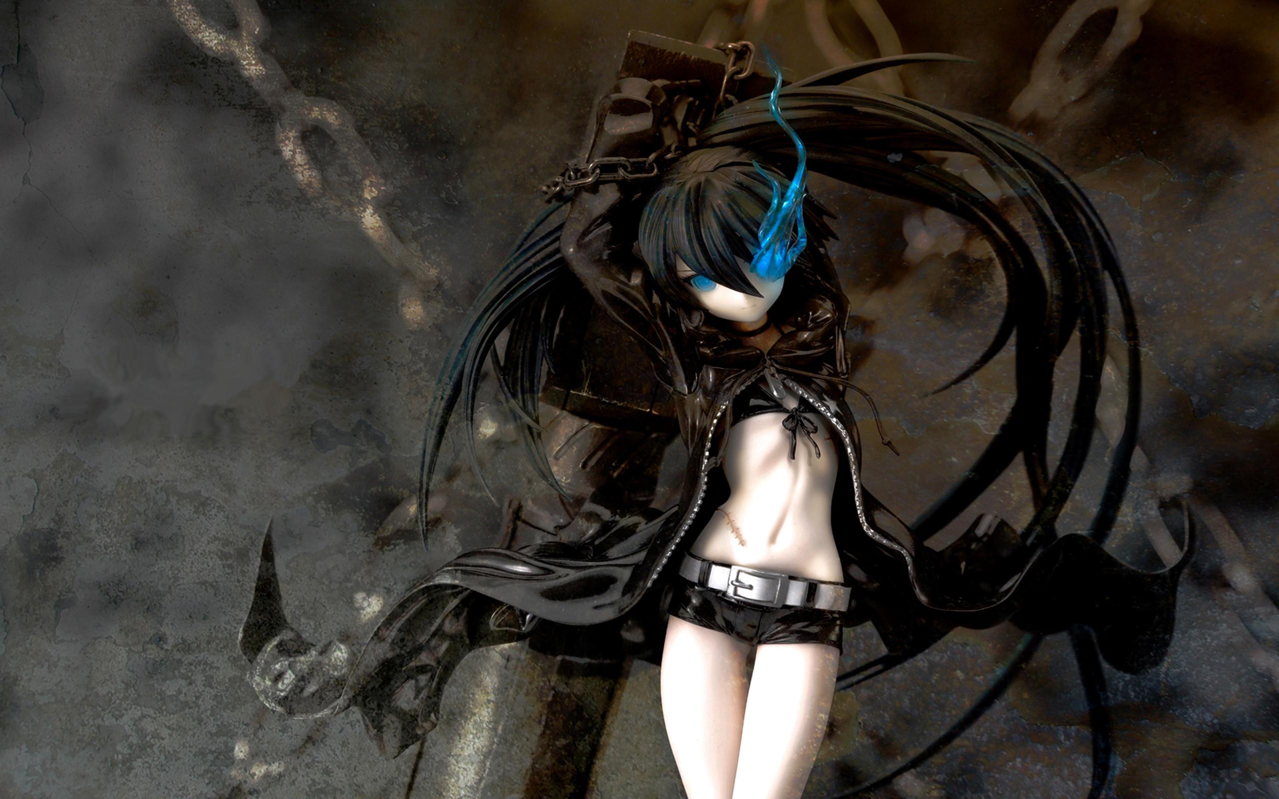 2560x1600 black rock shooter anime girl wallpaper