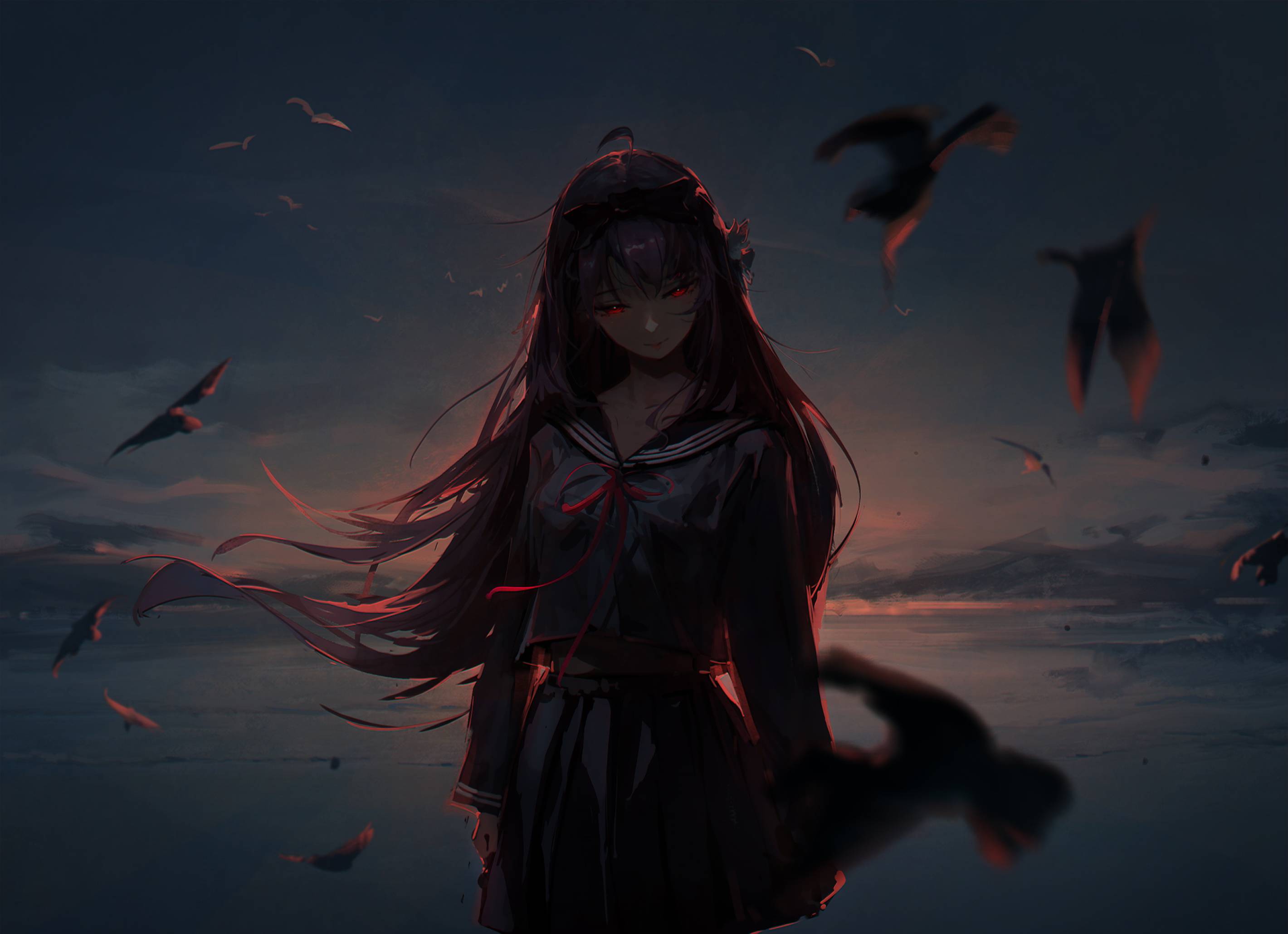 2840x2060 Anime Evil Girl Art 2840x2060 Resolution Wallpaper, HD Artist 4K Wallpaper, Image, Photo and Background