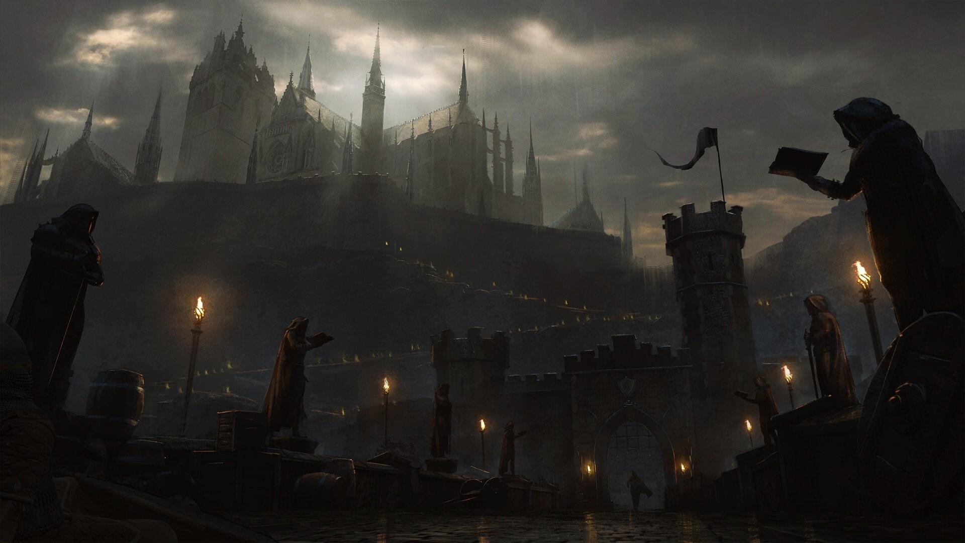 1920x1080 dark, fantasy art, artwork, fantasy city Gallery HD Wallpaper