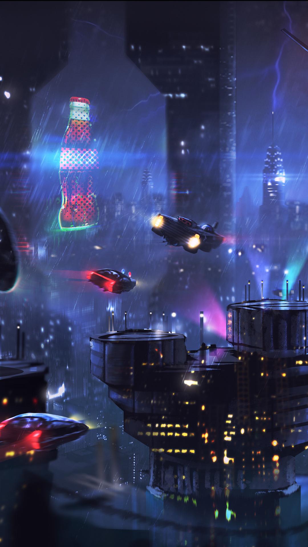 1080x1920 Download wallpaper 1080x1920 cyberpunk, dark, cityscape, buildings, art, 1080p wallpaper, samsung galaxy s s note, sony xperia z, z z z htc one, lenovo vibe, google pixel oneplus honor