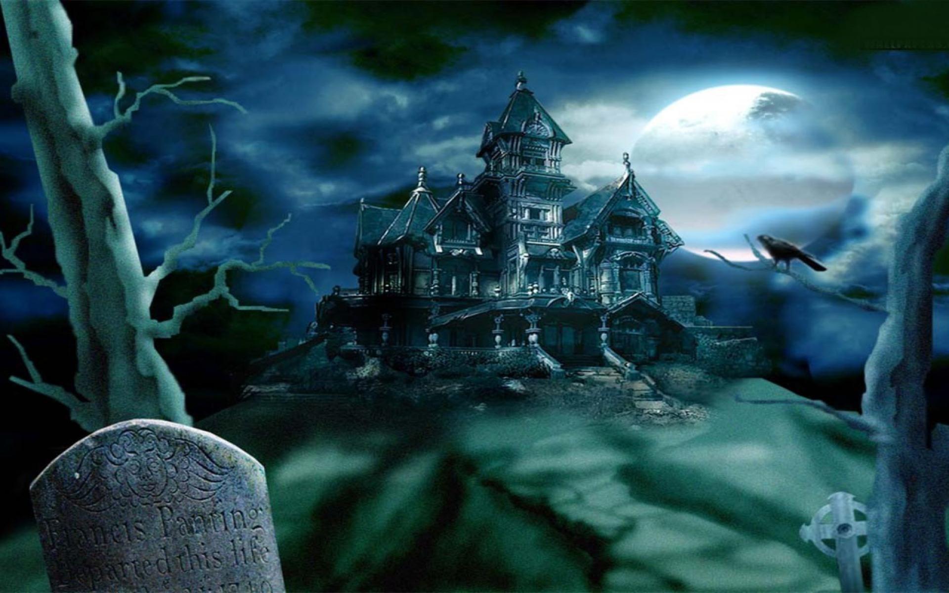 1920x1200 Creepy Graveyard Wallpaper. Halloween desktop wallpaper, Gothic wallpaper, Creepy background