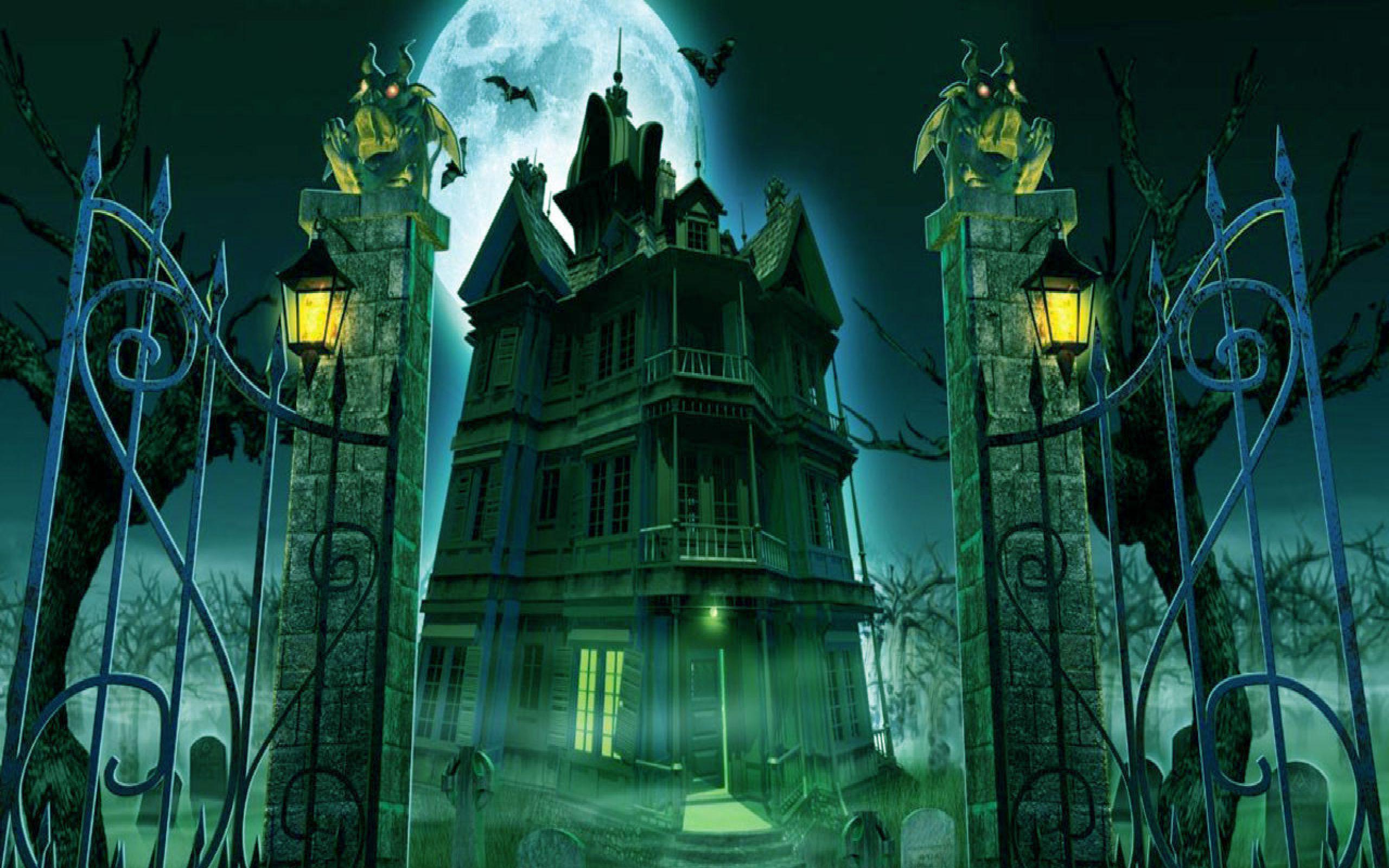 2560x1600 Graveyard Halloween Background Computer