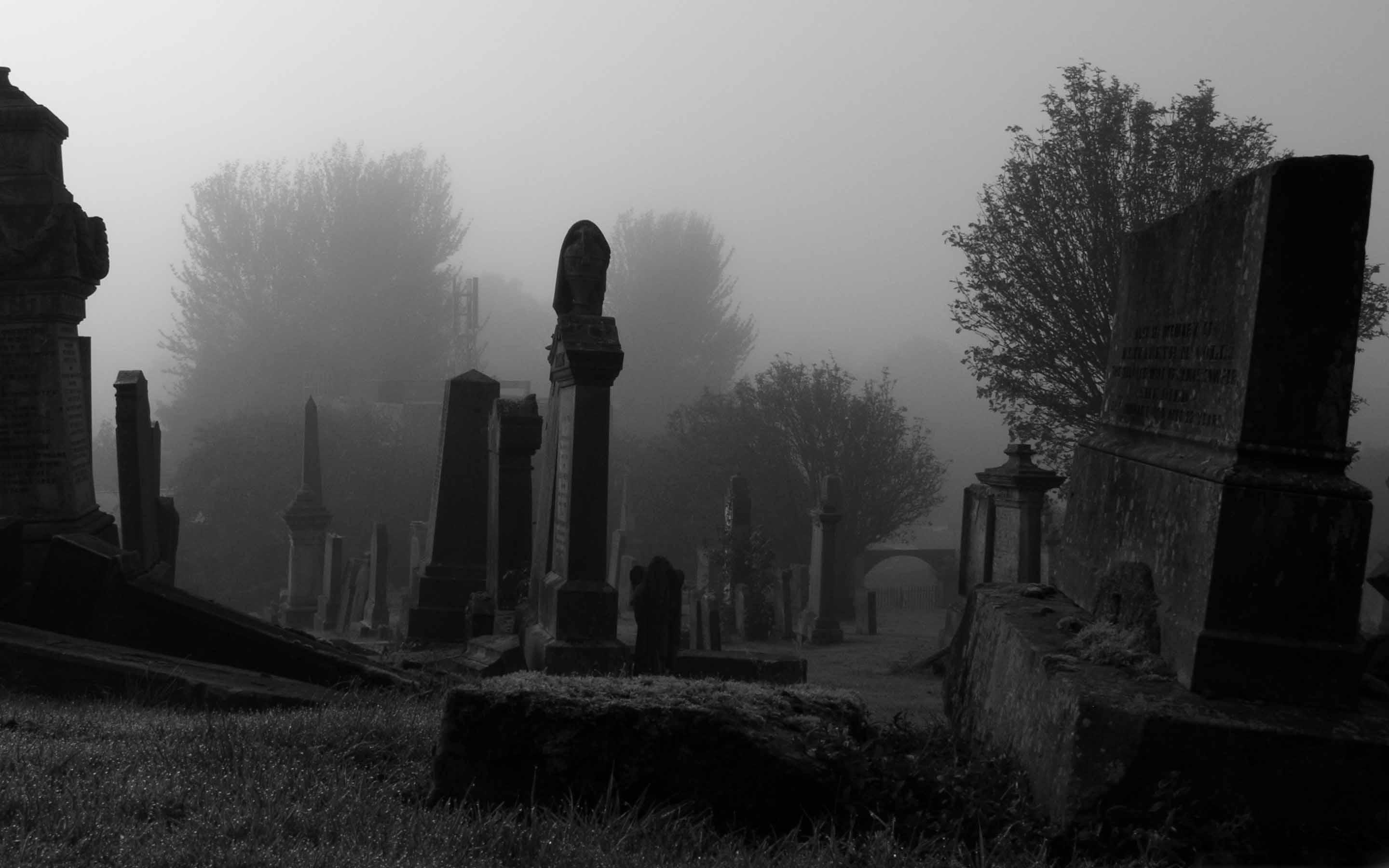 2880x1800 Spooky Cemetery MacBook Air Wallpaper Download