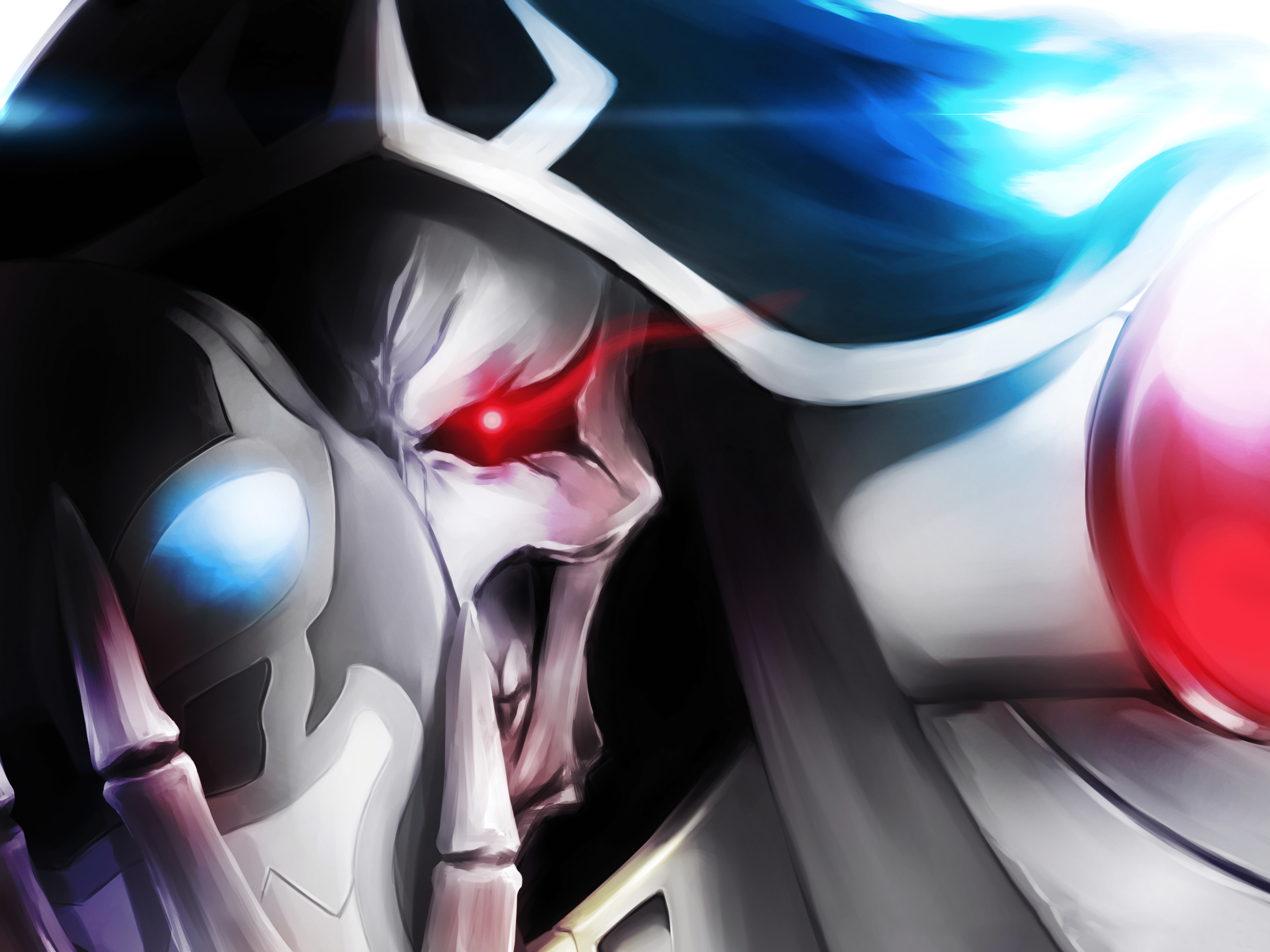 4000x3000 4K, skull, anime, Ainz Ooal Gown, fan art, Overlord, digital art Gallery HD Wallpaper