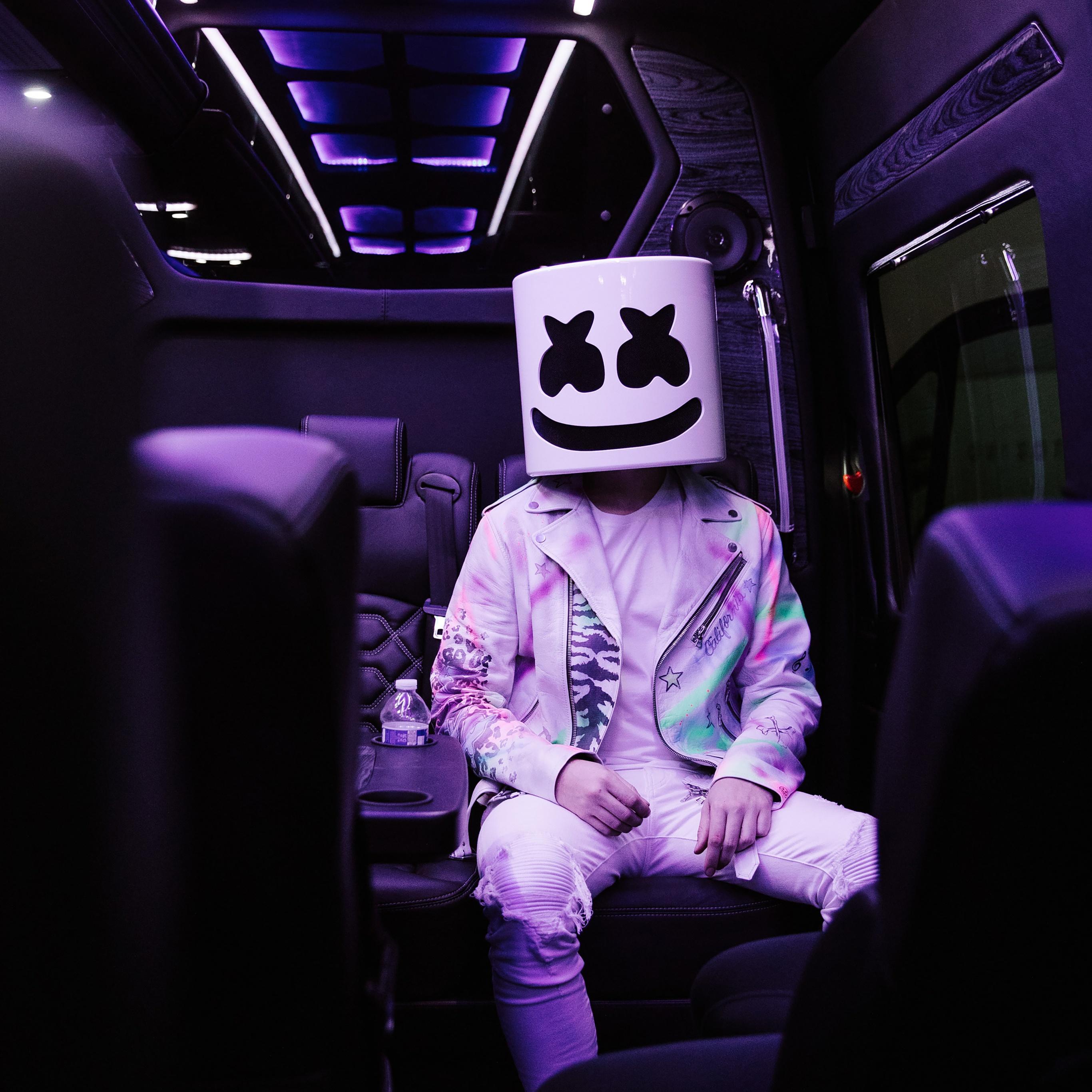2732x2732 Marshmello Wallpaper 4K, American DJ, Purple, Music
