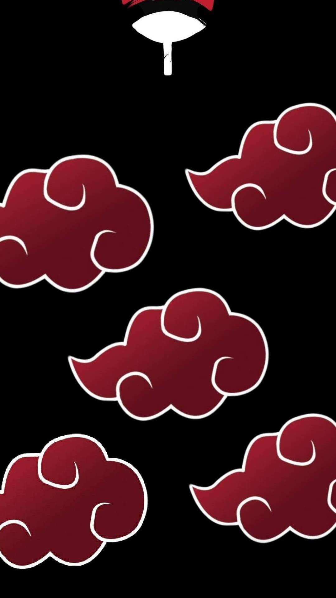 1080x1920 Download Uchiha Symbol Akatsuki Cloud iPhone Wallpaper