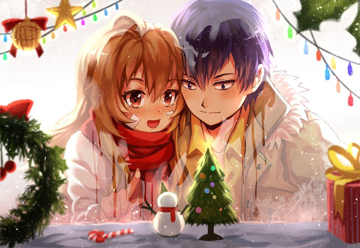 Christmas Anime Couple Wallpapers  Top Free Christmas Anime Couple  Backgrounds  WallpaperAccess