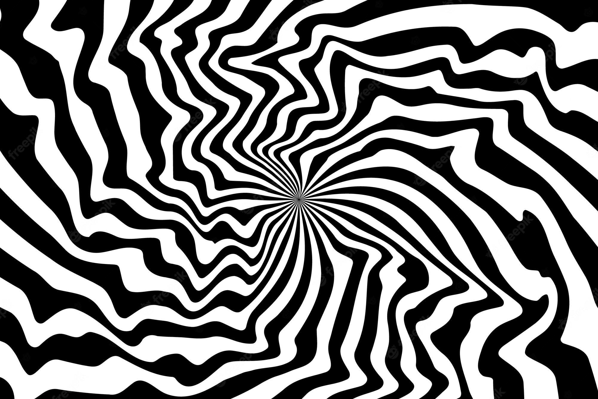 2000x1333 Black White Trippy Wallpaper Image
