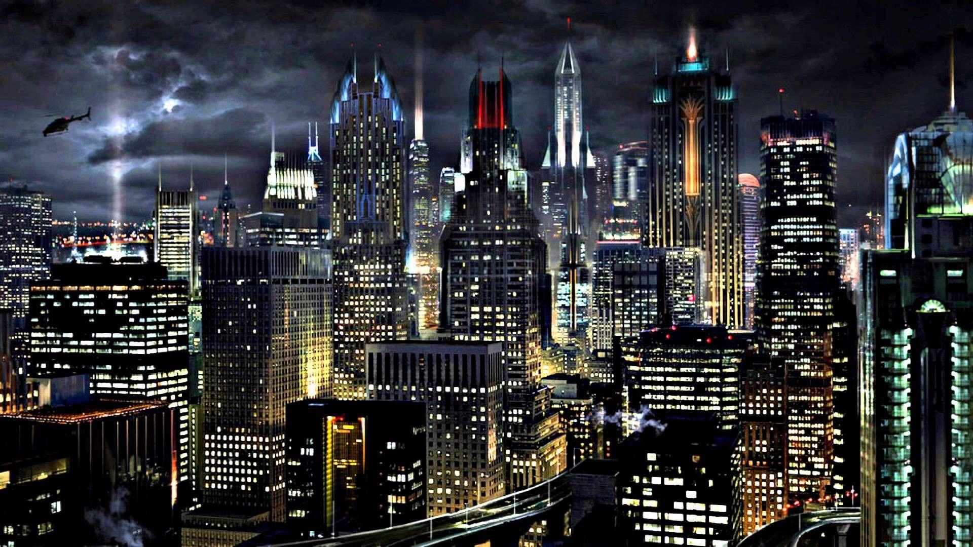 1920x1080 Gotham City Desktop Wallpaper