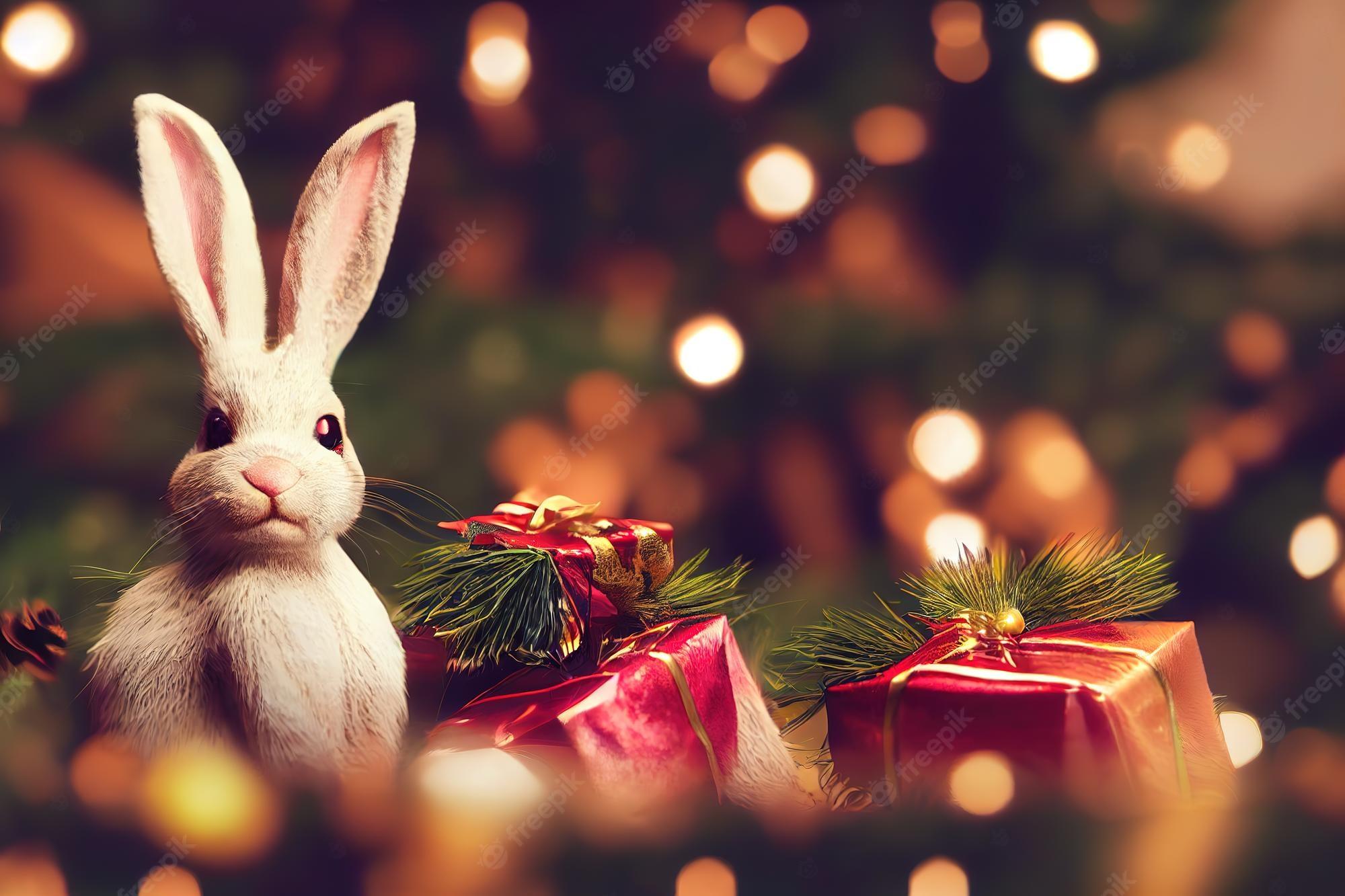 Christmas Bunny Wallpapers Top Free Christmas Bunny Backgrounds Christmas Bunny