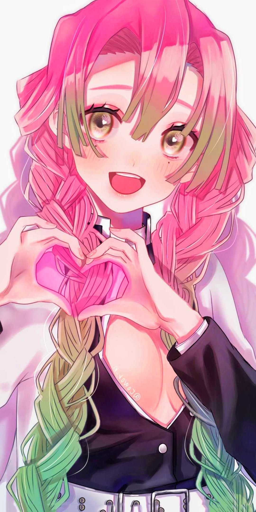 1080x2160 Anime Demon Slayer Mitsuri Wallpaper
