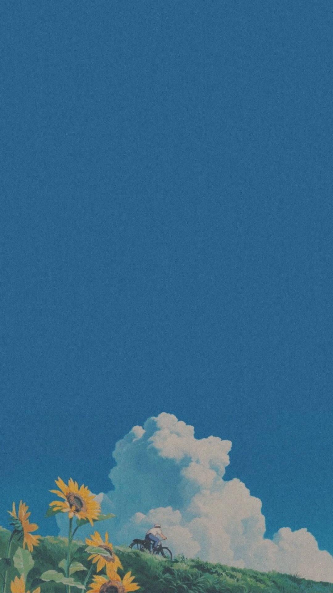 1079x1920 Download Ghibli Landscape Soft Aesthetic Wallpaper