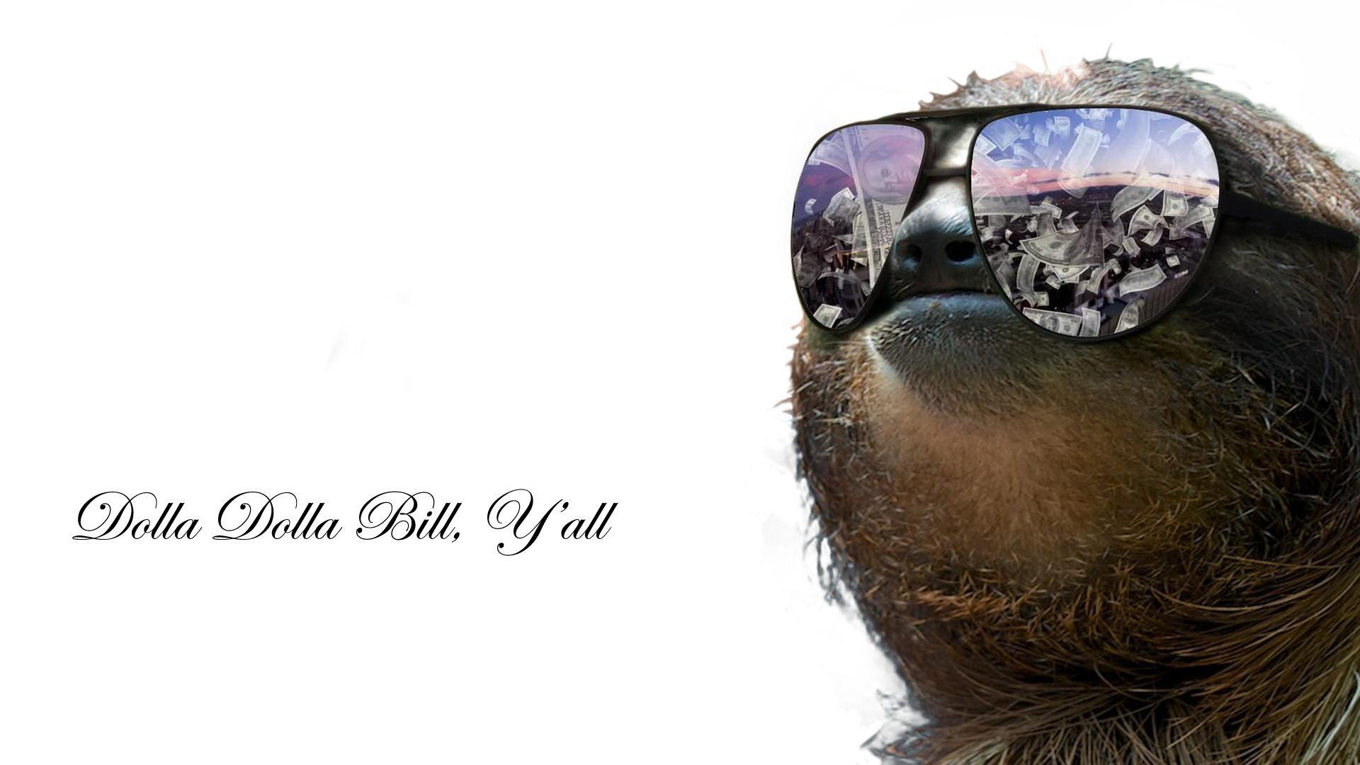 1920x1080 typography, glasses, quote, digital art, sunglasses, sloths Gallery HD Wallpaper