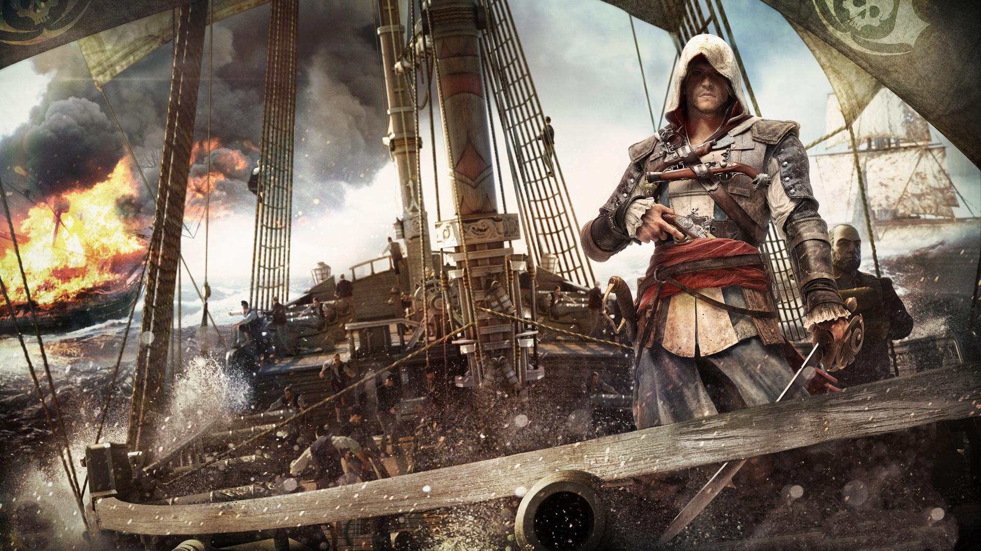 1920x1080 HD Assassin's Creed Black Flag Background