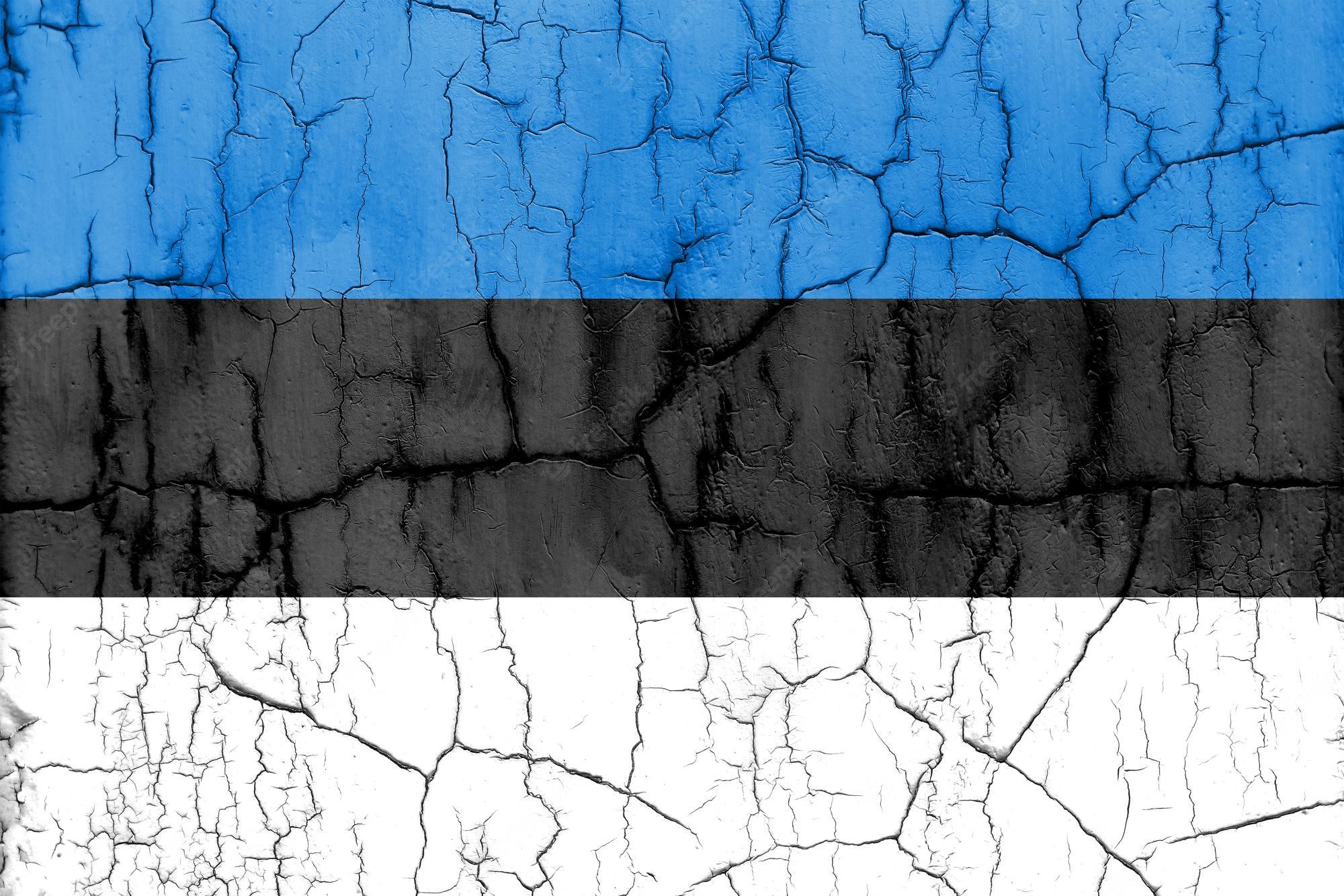 2000x1333 Premium Photo. Textured photo of the flag of estonia with cracks