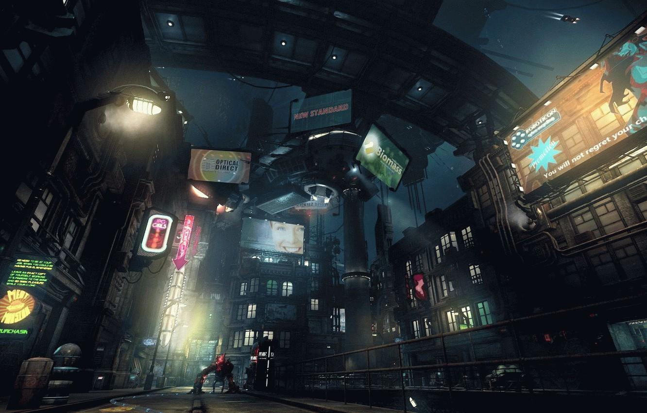 1332x850 Wallpaper future, home, The city, advertising, signs image for desktop, section фантастика