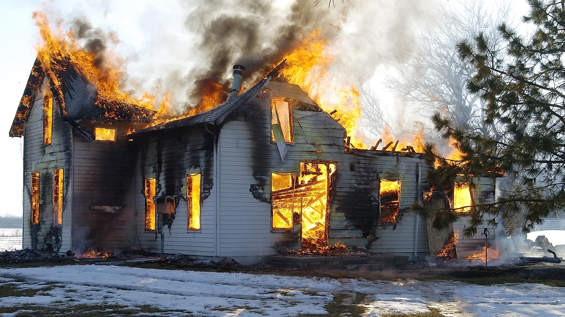 1920x1080 House On Fire Wallpaper