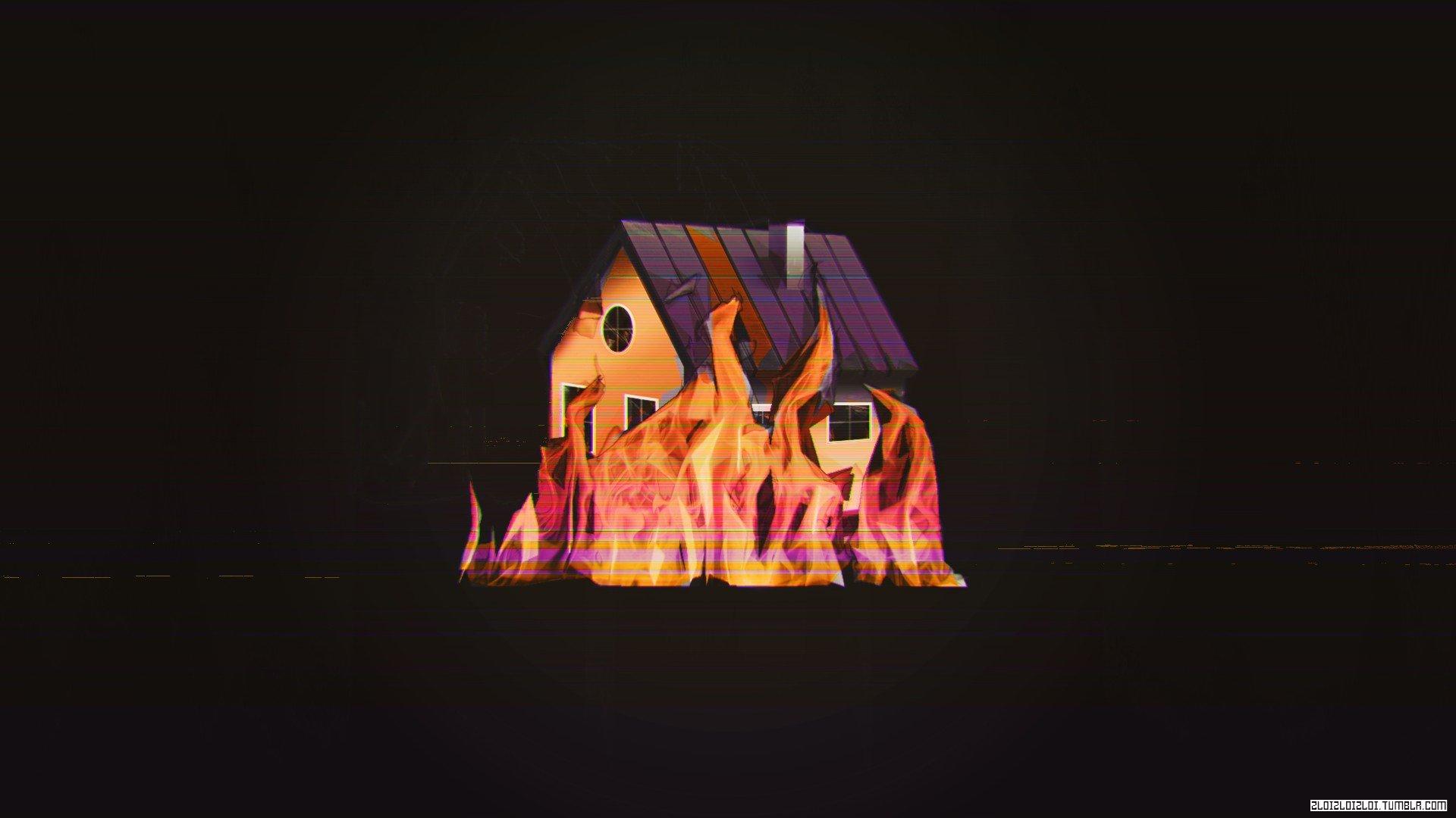 1920x1080 House On Fire Wallpaper