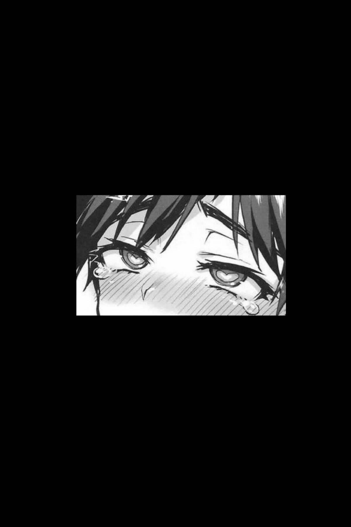 1200x1800 Download Blushing Girl Anime Black And White iPhone Wallpaper