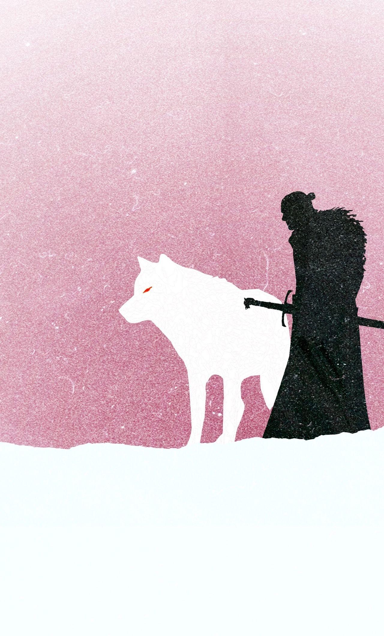 1280x2120 Download Jon Snow Game Of Thrones Minimalism 2932x2932 Resolution