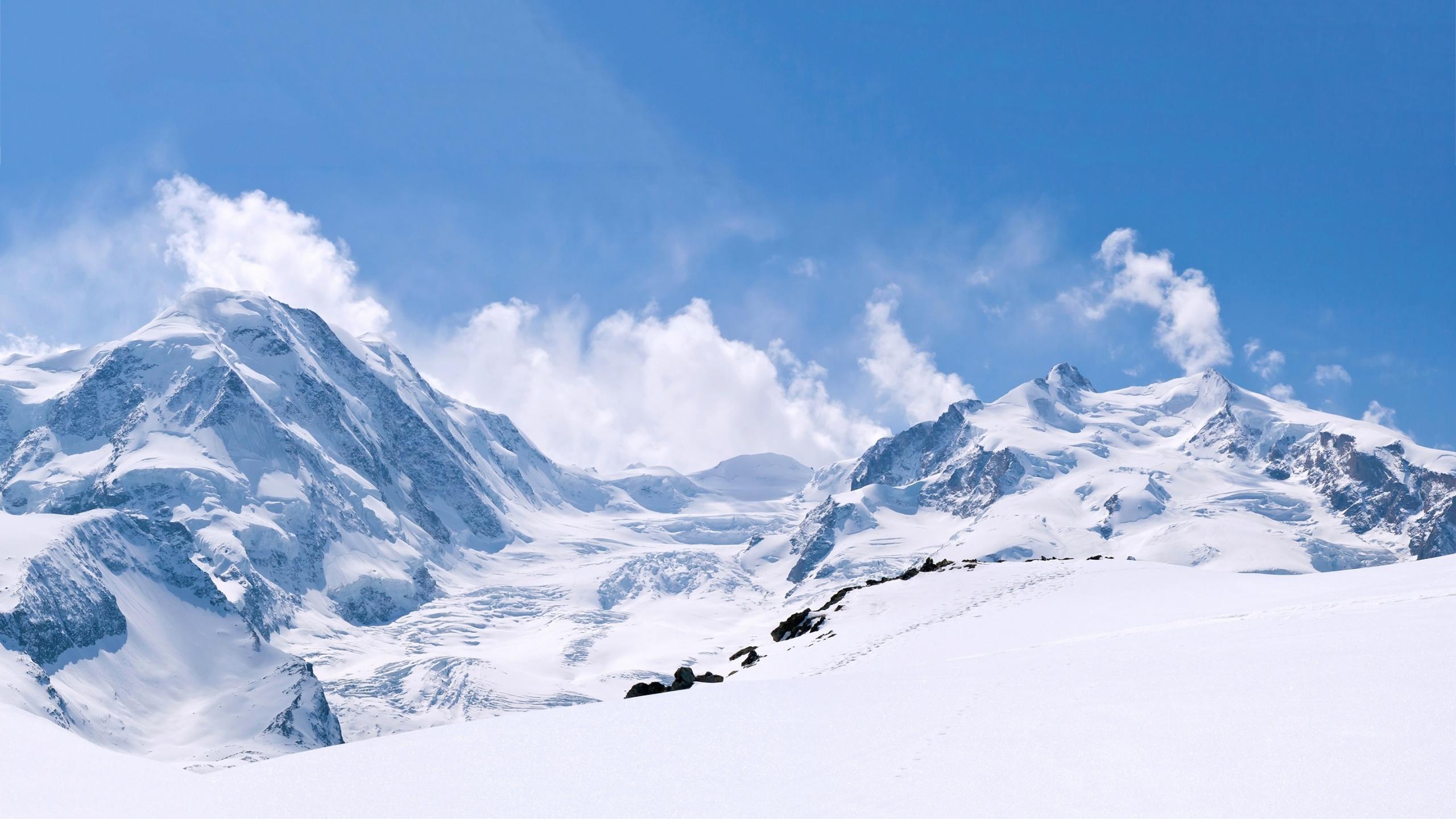 2560x1440 Free Mountain And Winter Wallpaper HD