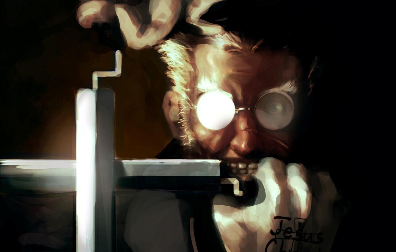 1332x850 Wallpaper art, glasses, gloves, male, Anime, Hellsing, Anime, leopinheiro, Alexander Anderson image for desktop, section сэйнэн