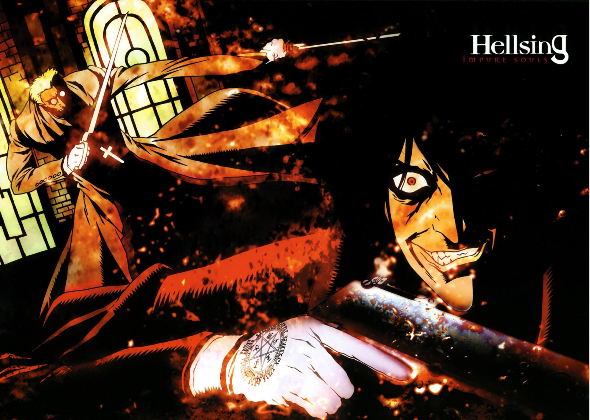2002x1426 hellsing alexander anderson alucard gun male sword