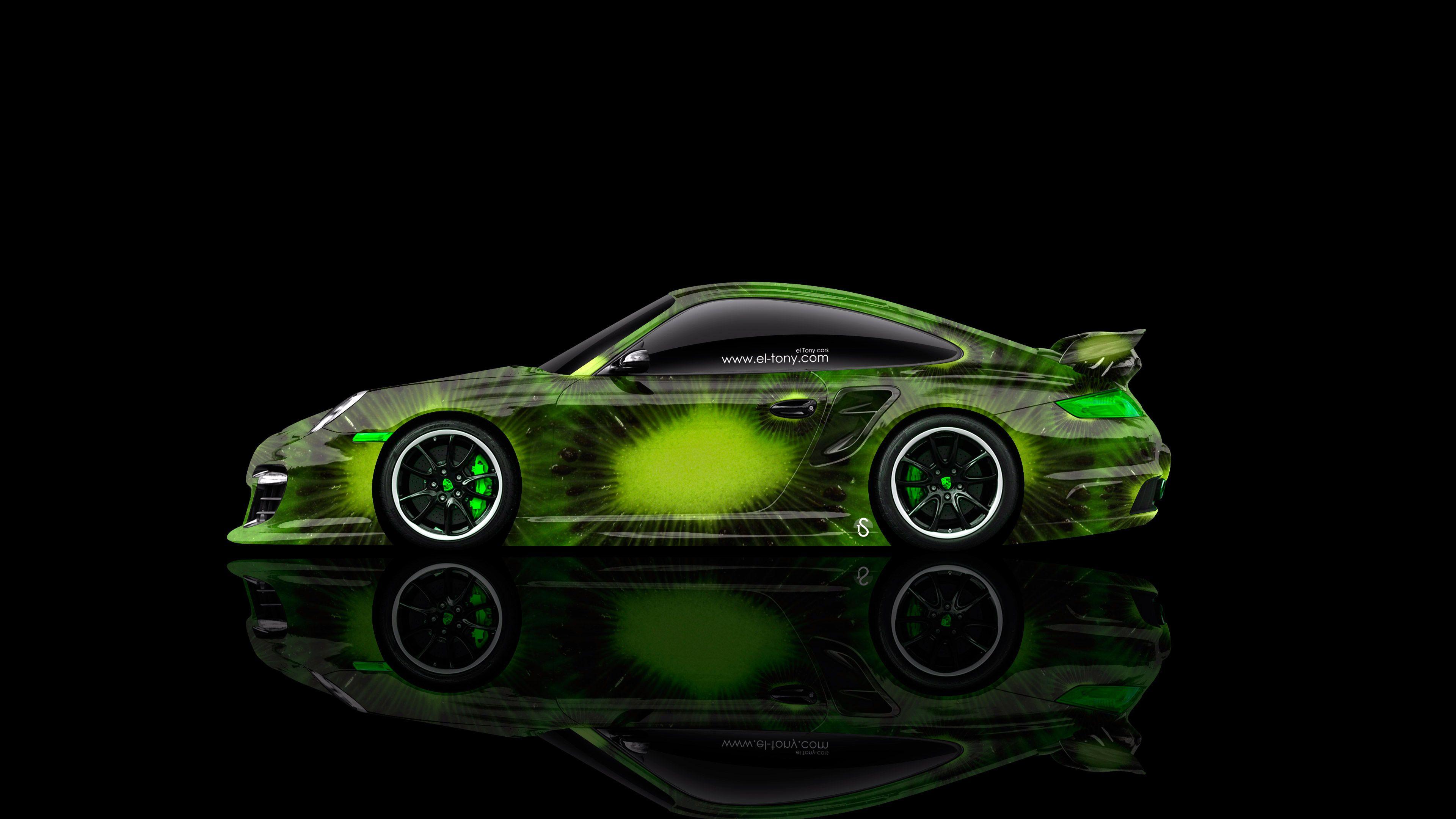 3840x2160 4K Porsche 911 GT2 Side Kiwi Aerography Car 2014
