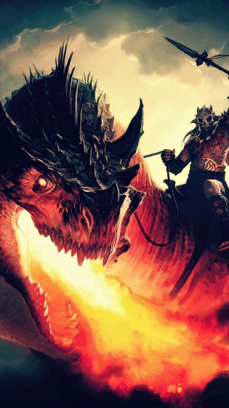 750x1334 Magic The Gathering Arena Dragon Concept Art iPhone iPhone 6S, iPhone 7 HD 4k Wallpaper, Image, Background, Photo and Picture