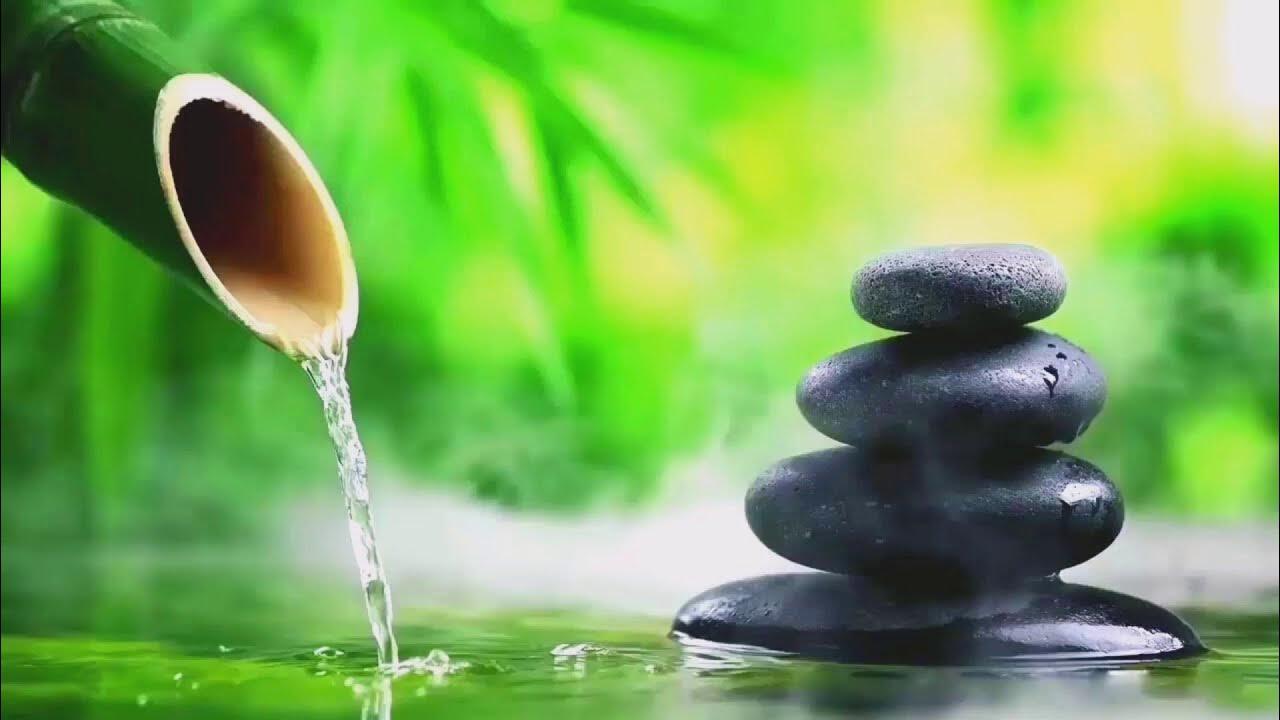 1280x720 RELAXING MUSIC with the Sound of Nature Bamboo Water Fountain
