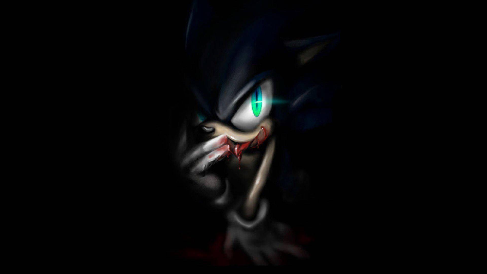 1920x1080 Download Bloody Dark Sonic Art Wallpaper