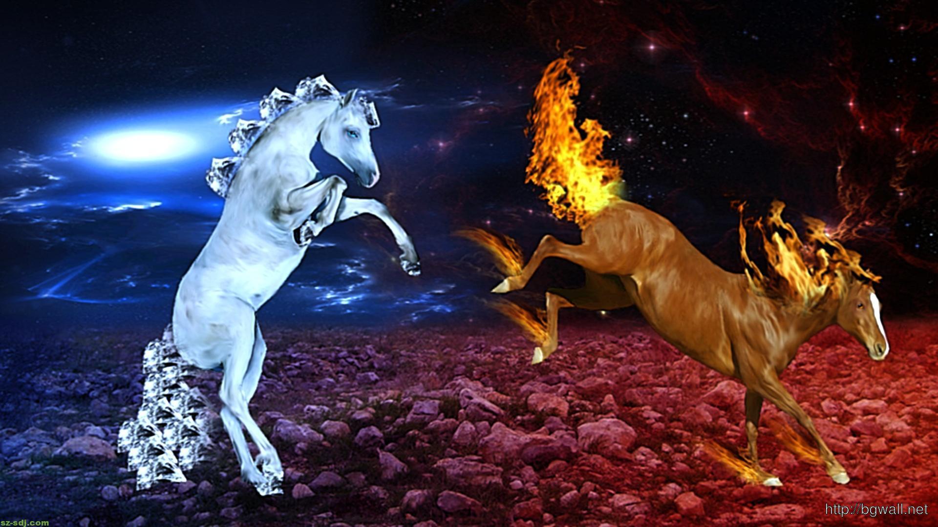 1920x1080 Free download Wallpaper Widescreen Dragon Vs Horse White Wallpaper Fire Horse 3D [1920x1080] for your Desktop, Mobile & Tablet. Explore Cool Fire and Ice Wallpaper. Cool Fire Wallpaper, A