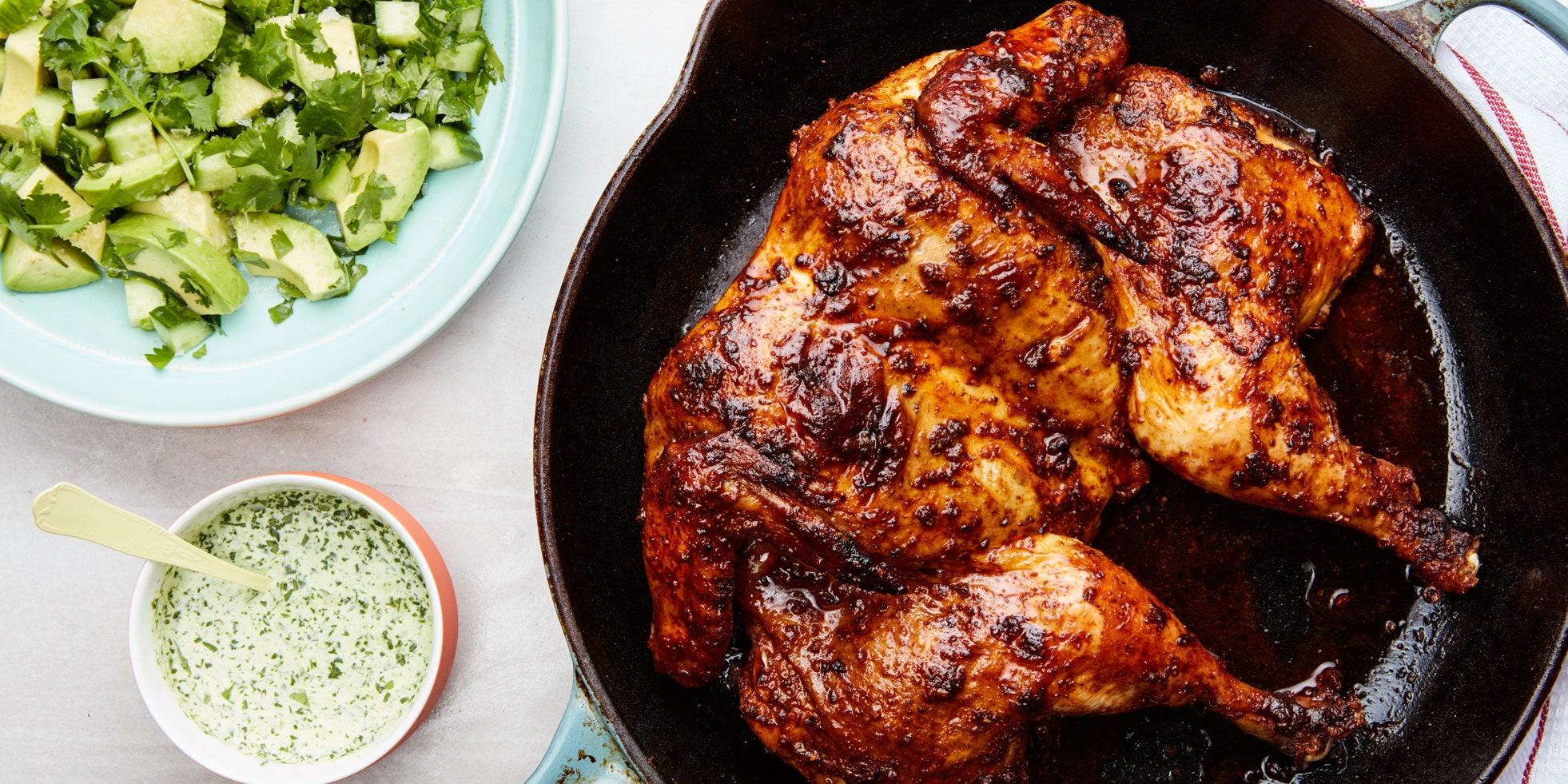 1962x981 Peruvian Style Roast Chicken With Tangy Green Sauce Recipe