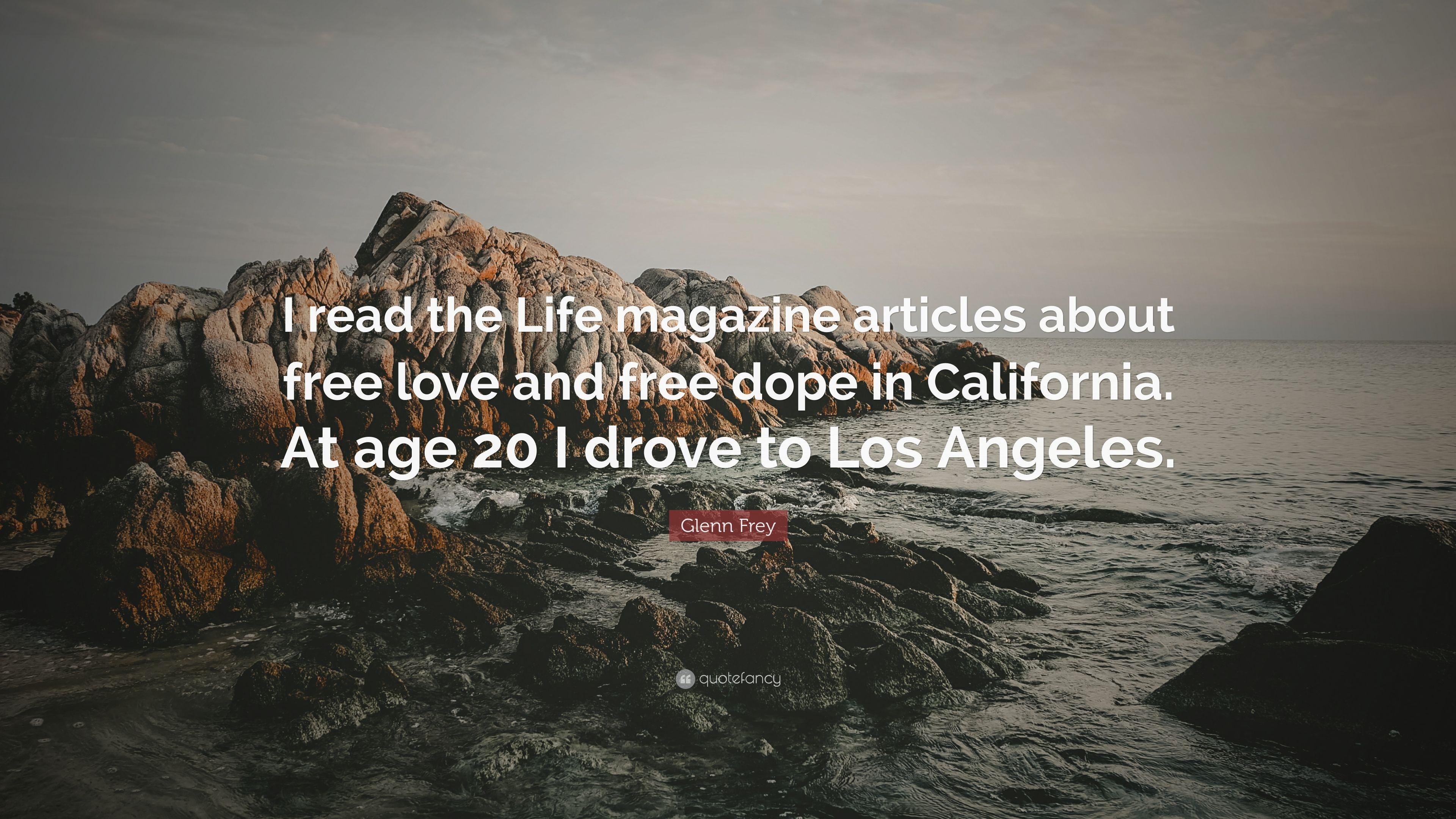 3840x2160 Glenn Frey Quote: “I read the Life magazine articles about free love