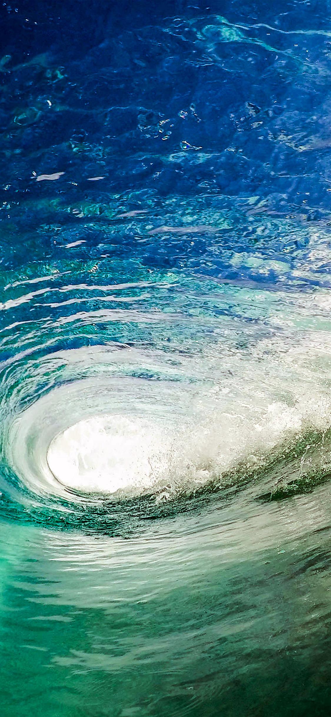 1125x2436 iPhone X wallpaper. wave cool summer vacation ocean blue green surf