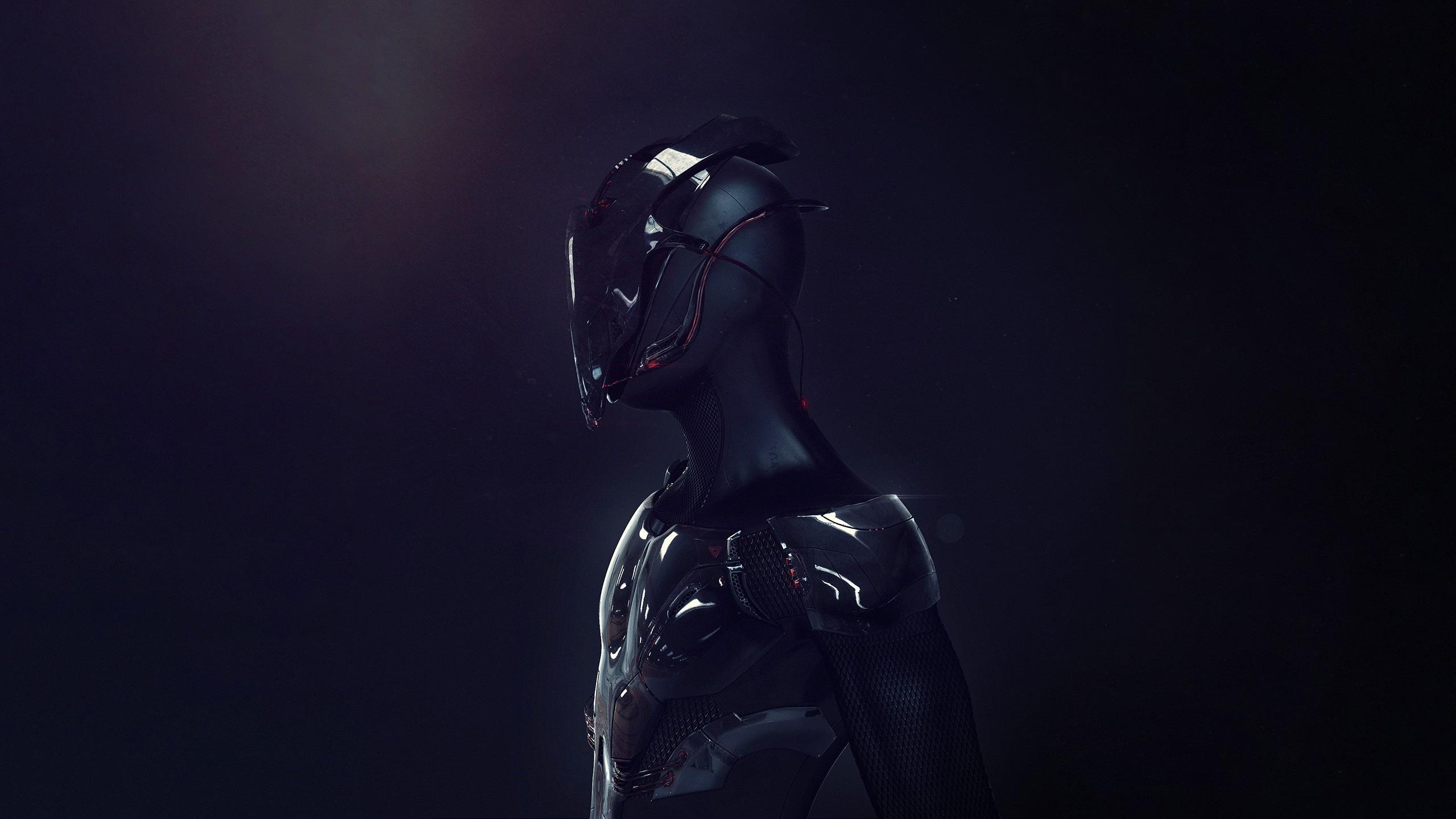 2560x1440 Wallpaper / soldier, armor, robot, artist, artwork, digital art, hd, cyberpunk free download