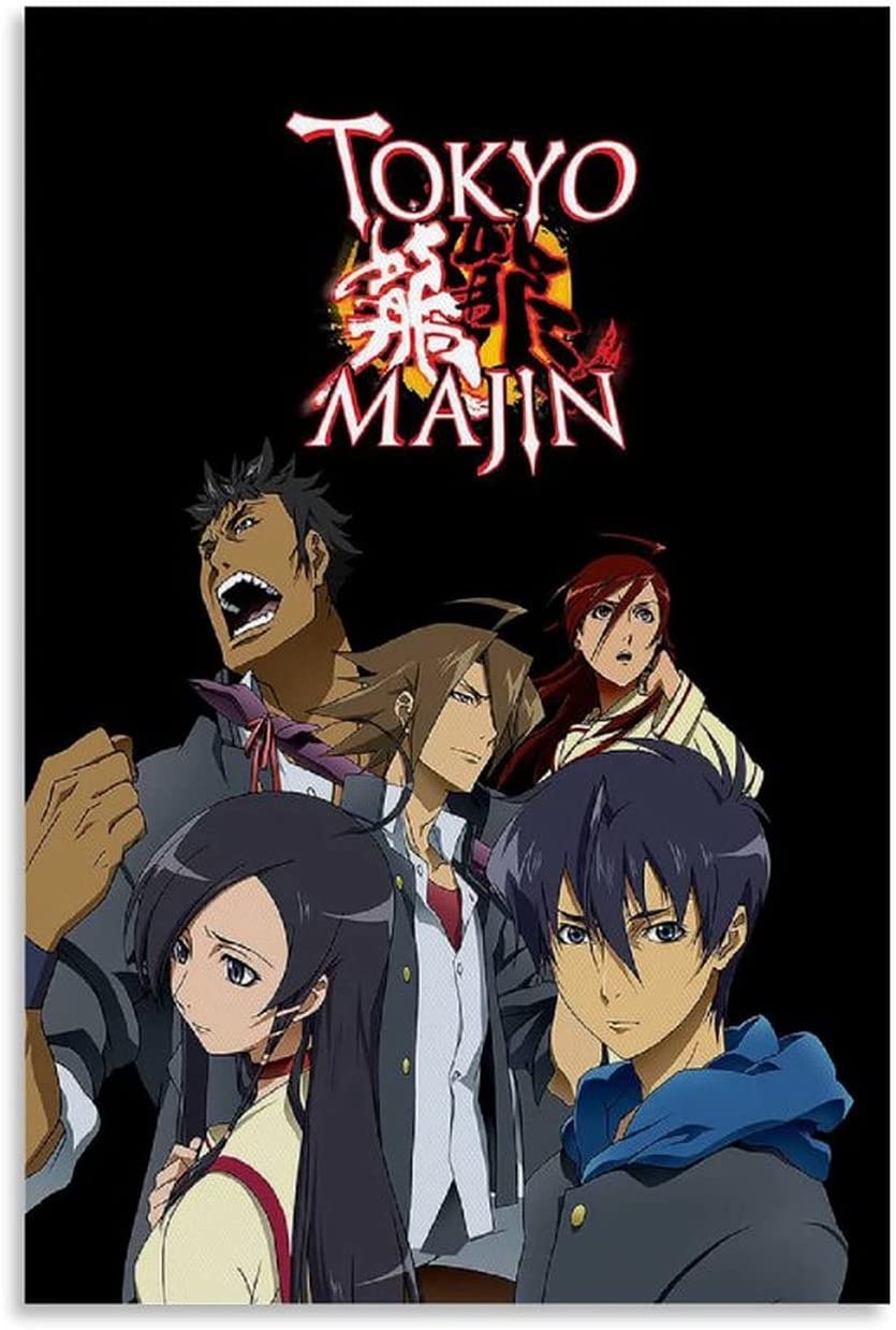 835x1238 Tokyo Majin Gakuen Kenpuchou Anime Art Poster Canvas Wall Art Print Modern Family Bedroom 60x90cm : Amazon.de: Home & Kitchen