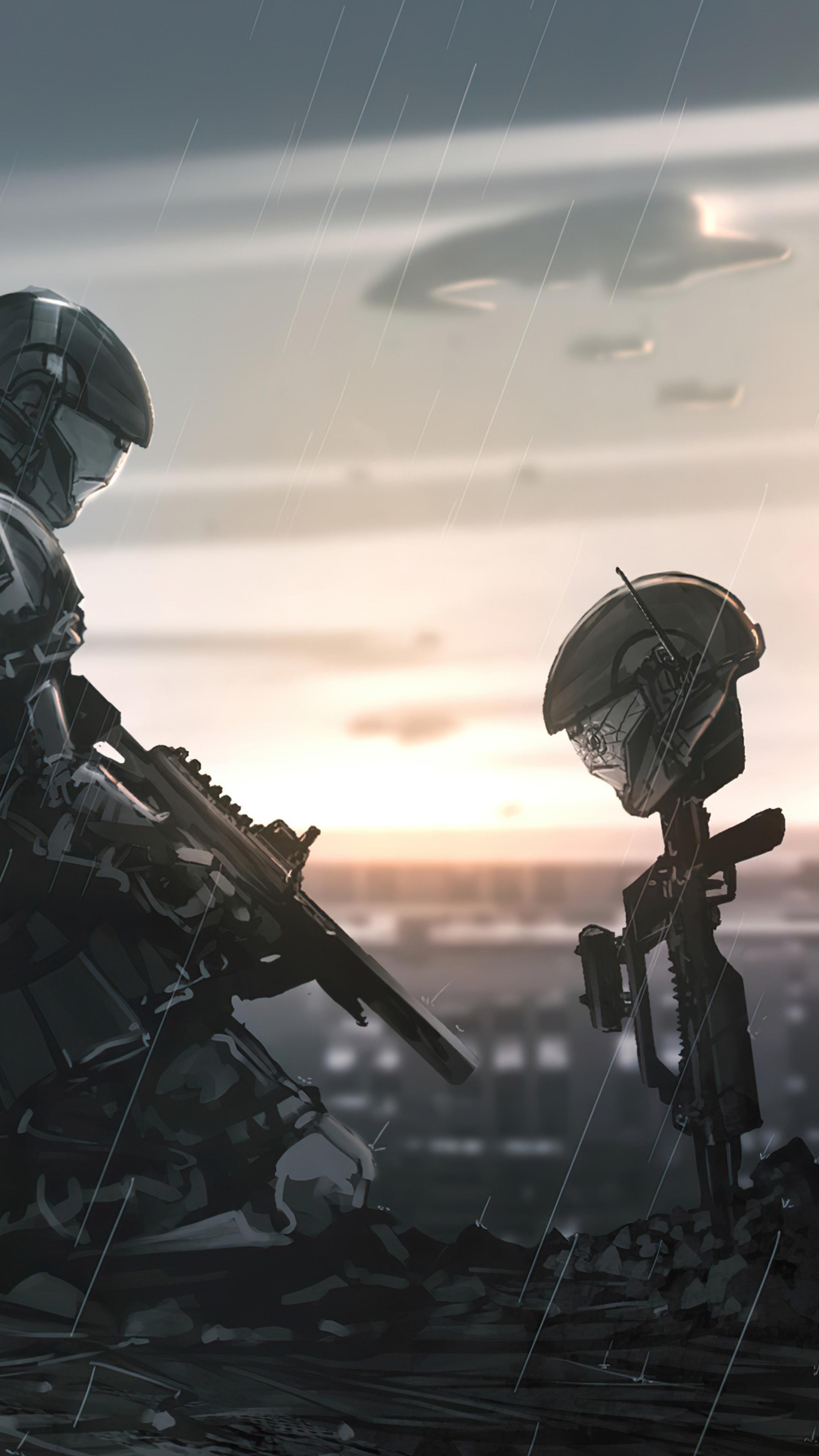 2160x3840 soldier, robot, artist, artwork, digital art, hd, 4k, artstation Gallery HD Wallpaper
