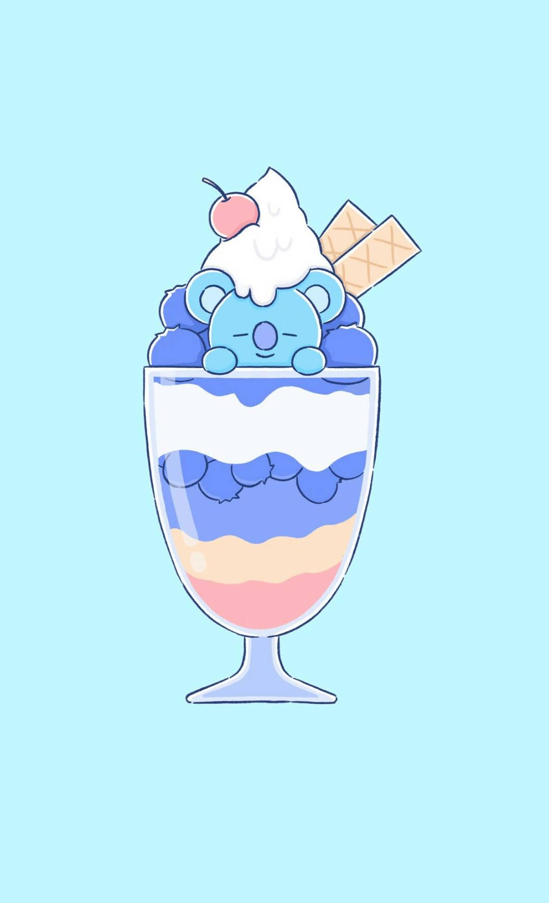 1080x1776 Download Koya Bt21 Ice Cream Wallpaper