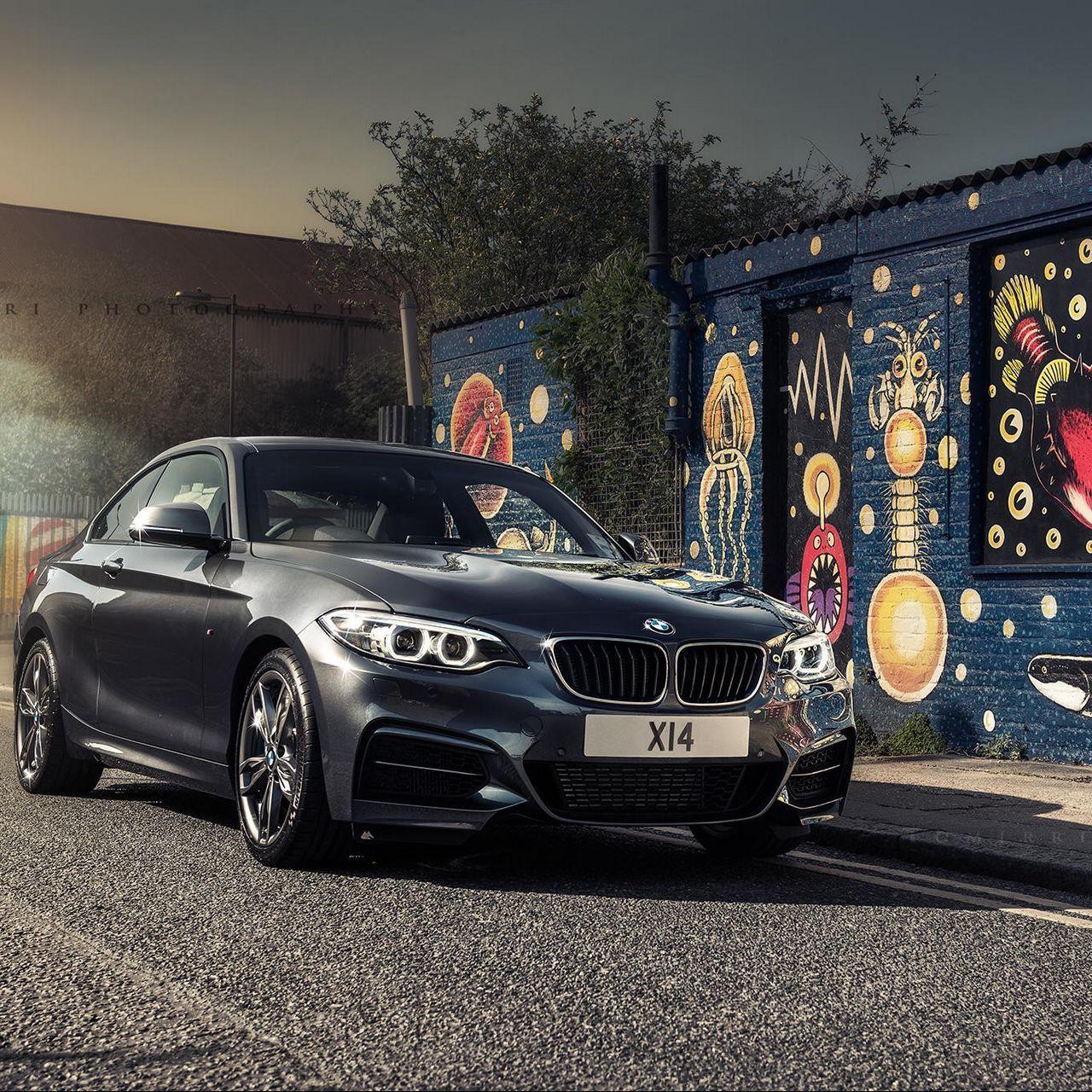 1280x1280 Download wallpaper 1280x1280 bmw, f m235i, black, coupe, side view ipad, ipad ipad mini for parallax HD background