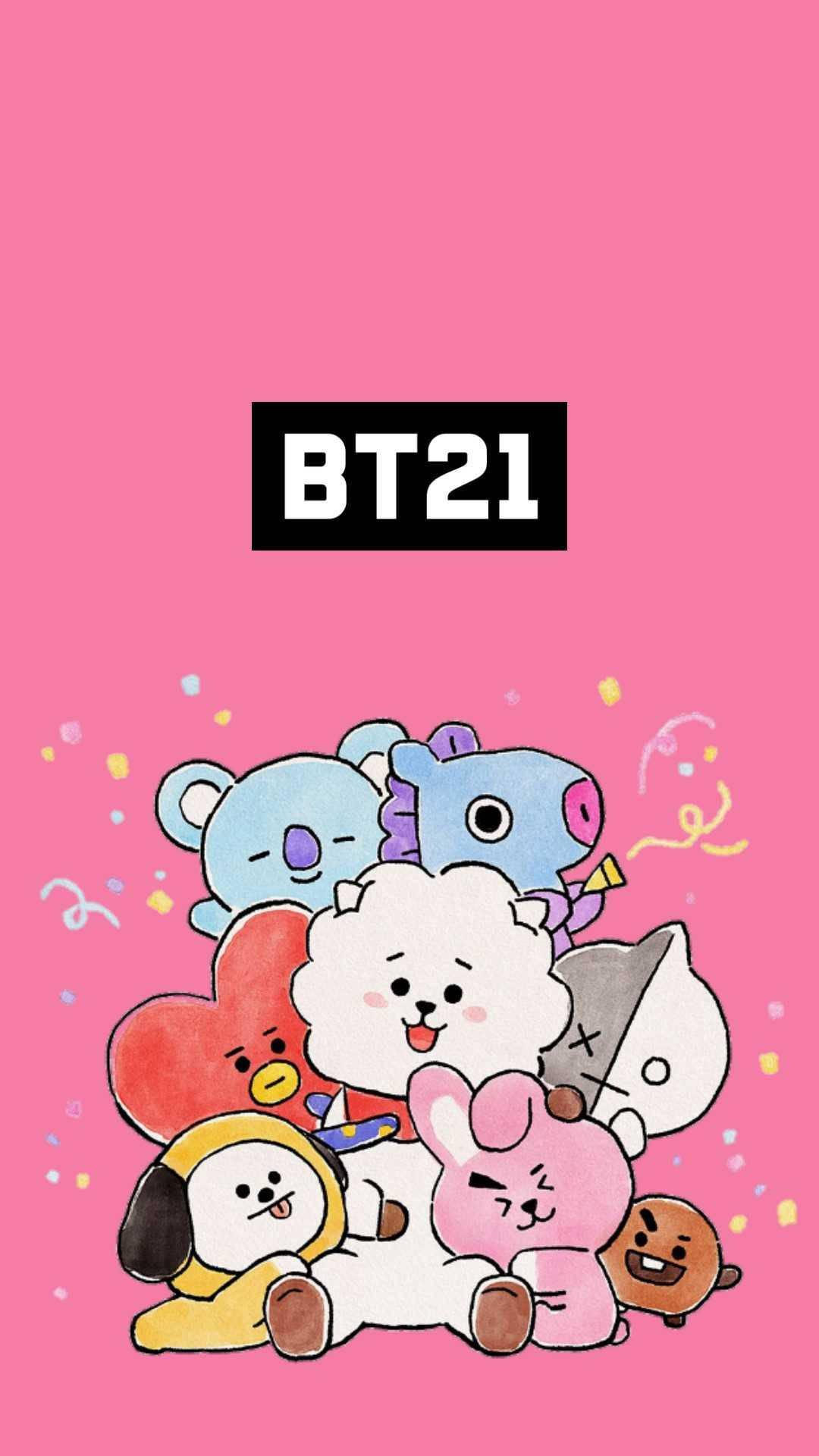 1080x1920 Download Koya Bt21 In Pink Wallpaper