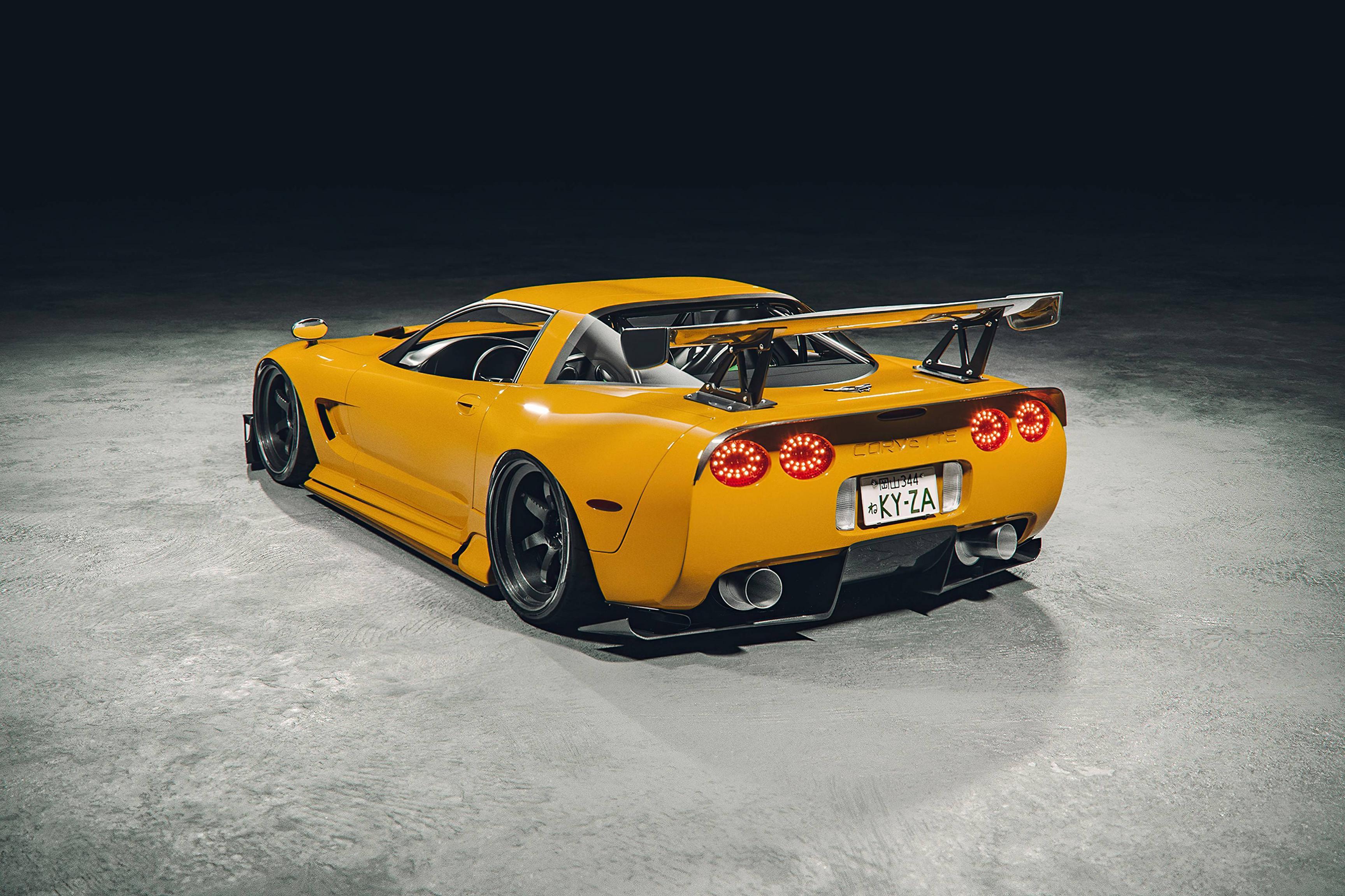 3456x2304 Yellow Corvette C5 4k, HD Cars, 4k Wallpaper, Image, Background, Photo and Picture