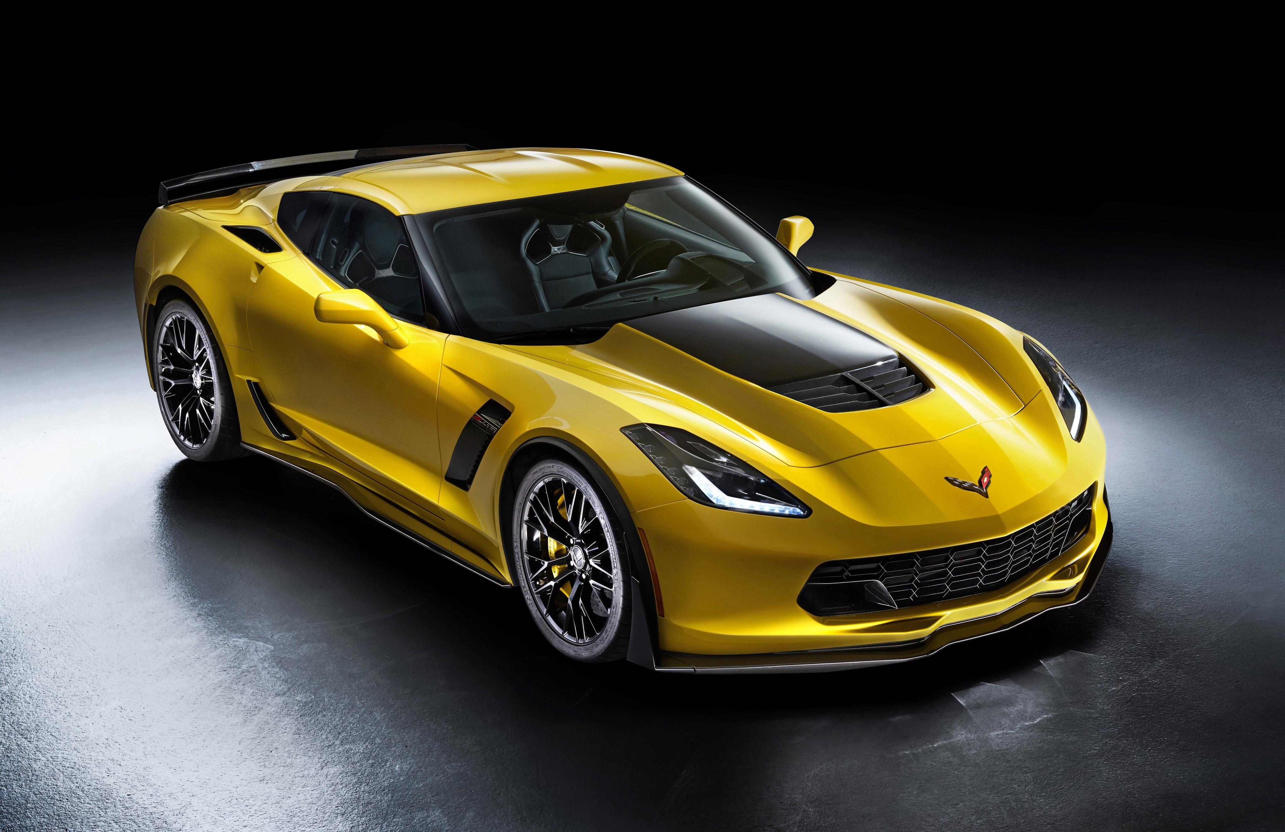 4096x2652 4K, Z Corvette, Chevrolet, Yellow, Metallic, Coupe Gallery HD Wallpaper