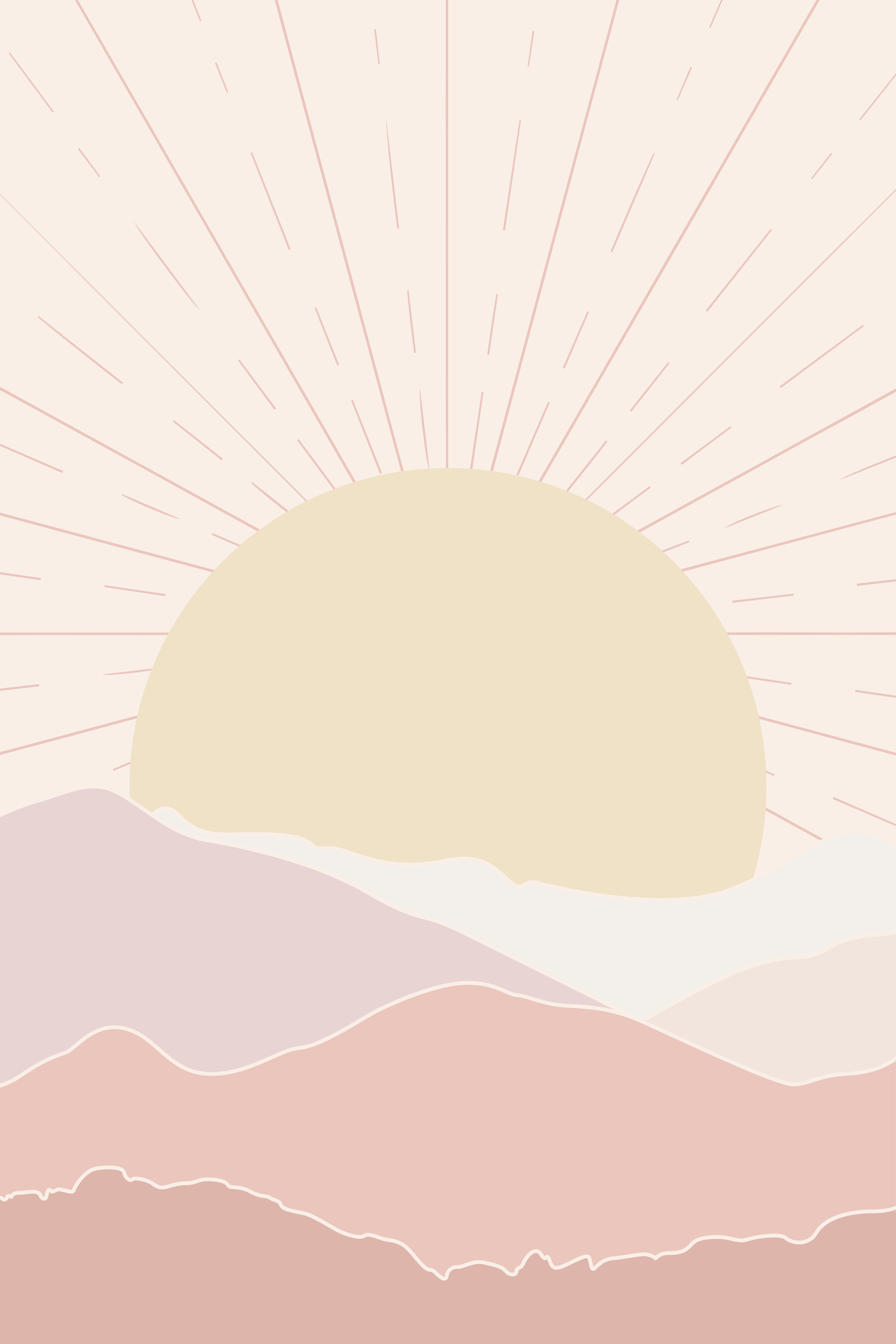 5556x8333 Sunset Landscape Art Print. Wallpaper iphone boho, Boho wallpaper, Aesthetic iphone wallpaper