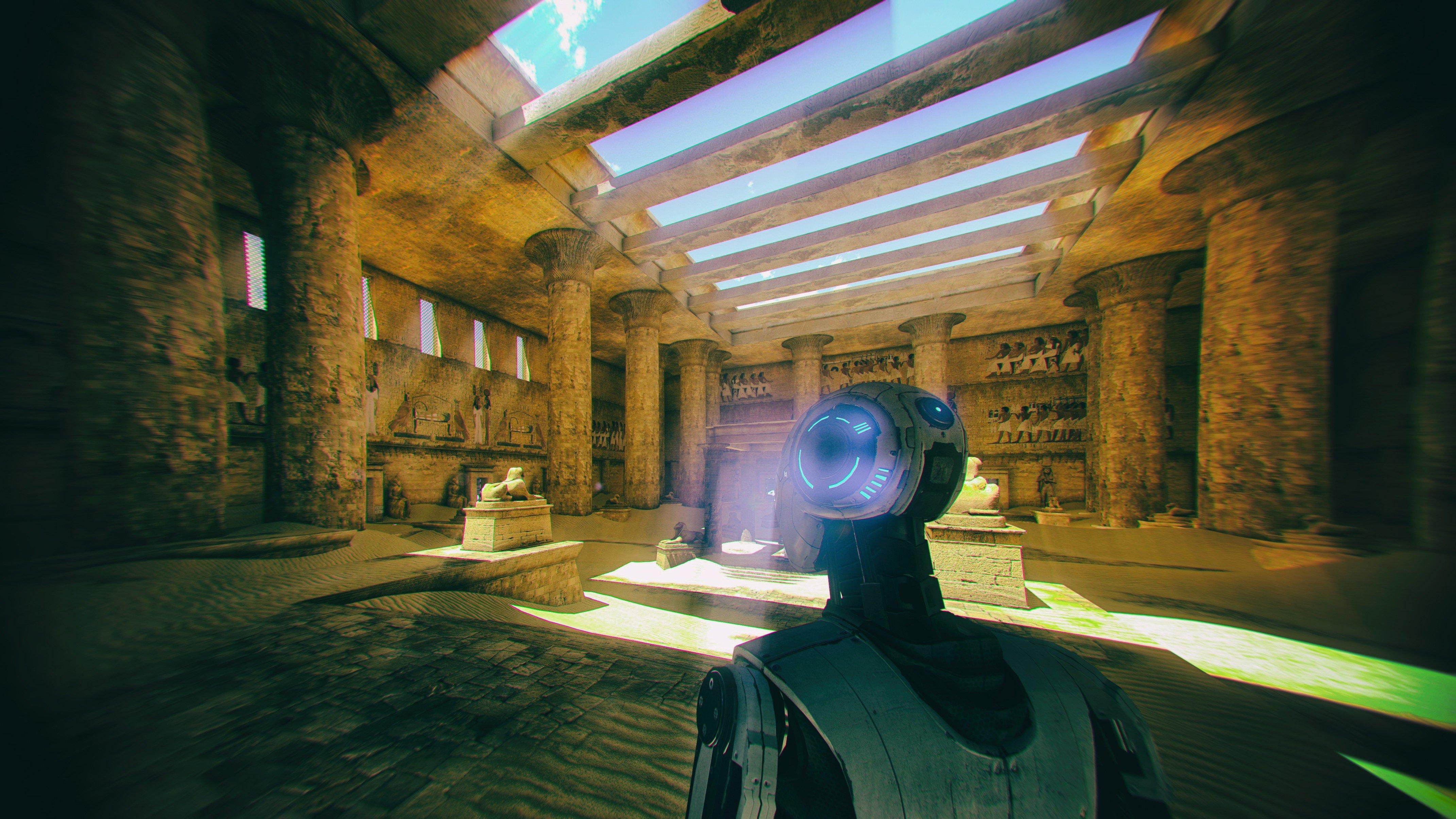 4283x2409 The Talos Principle, Screen shot, Video games, Robot, Temple, Egypt, Egyptian Wallpaper HD / Desktop and Mobile Background