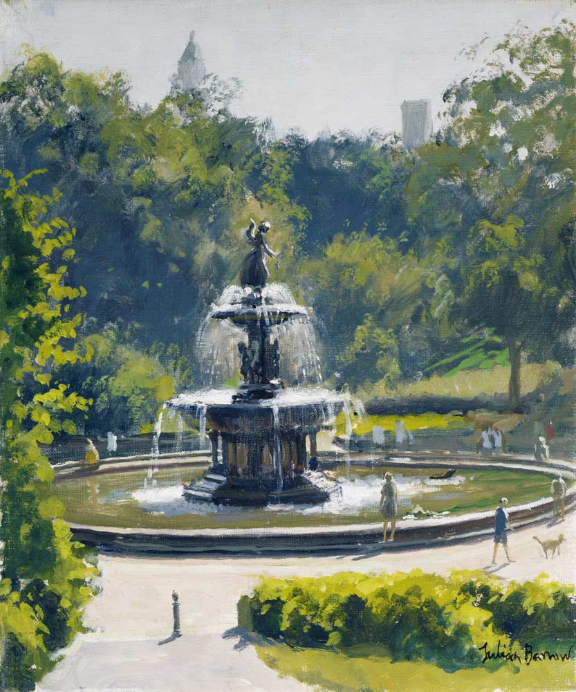 833x1000 The Bethesda Fountain, Central Park, 199 Barrow as art print or hand painted oil
