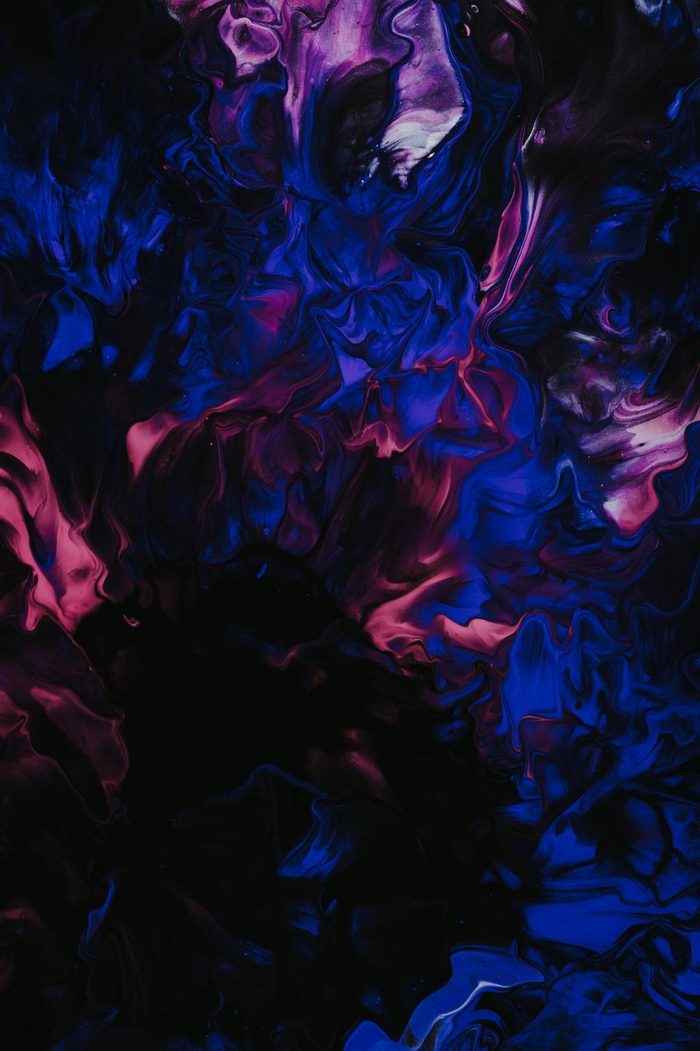 1000x1500 blue and black abstract painting photo
