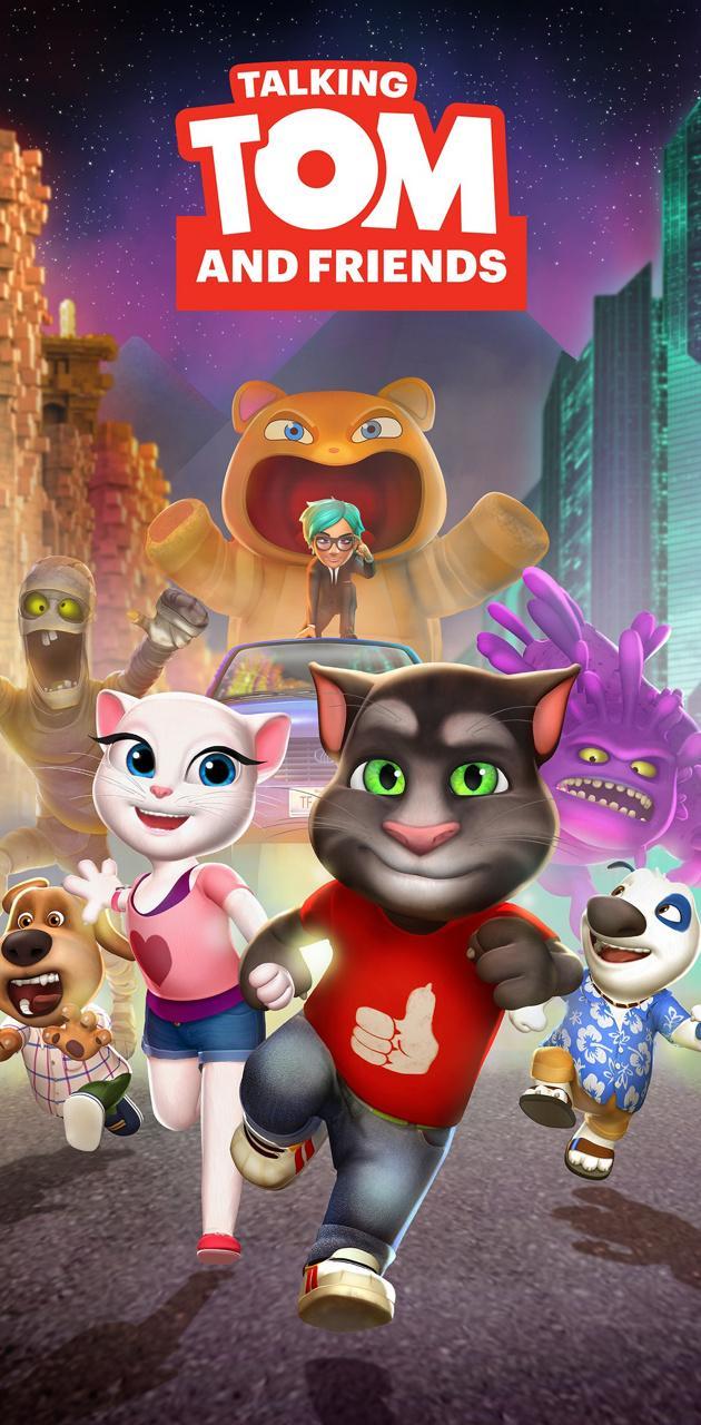 630x1280 Talking Tom Friends wallpaper