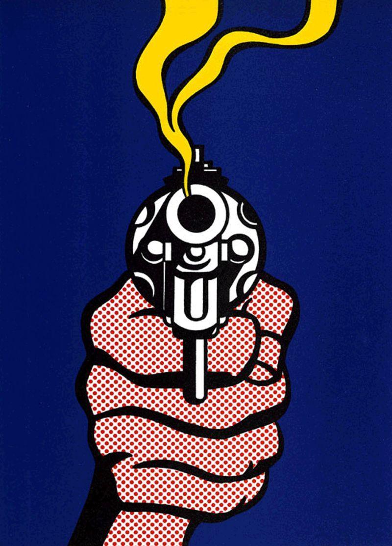 800x1112 Roy Lichtenstein Gun in America (1968). Roy Lichtenstein