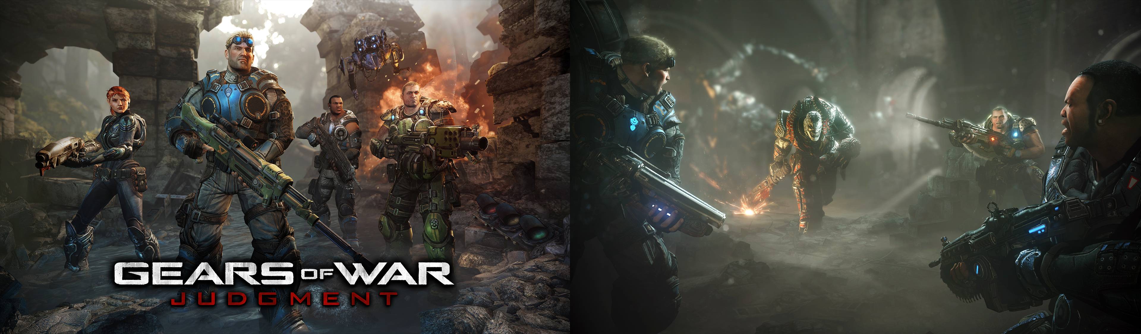 3840x1127 Gears Of War Judgment Custom Desktop Console IPAD Wallpaper